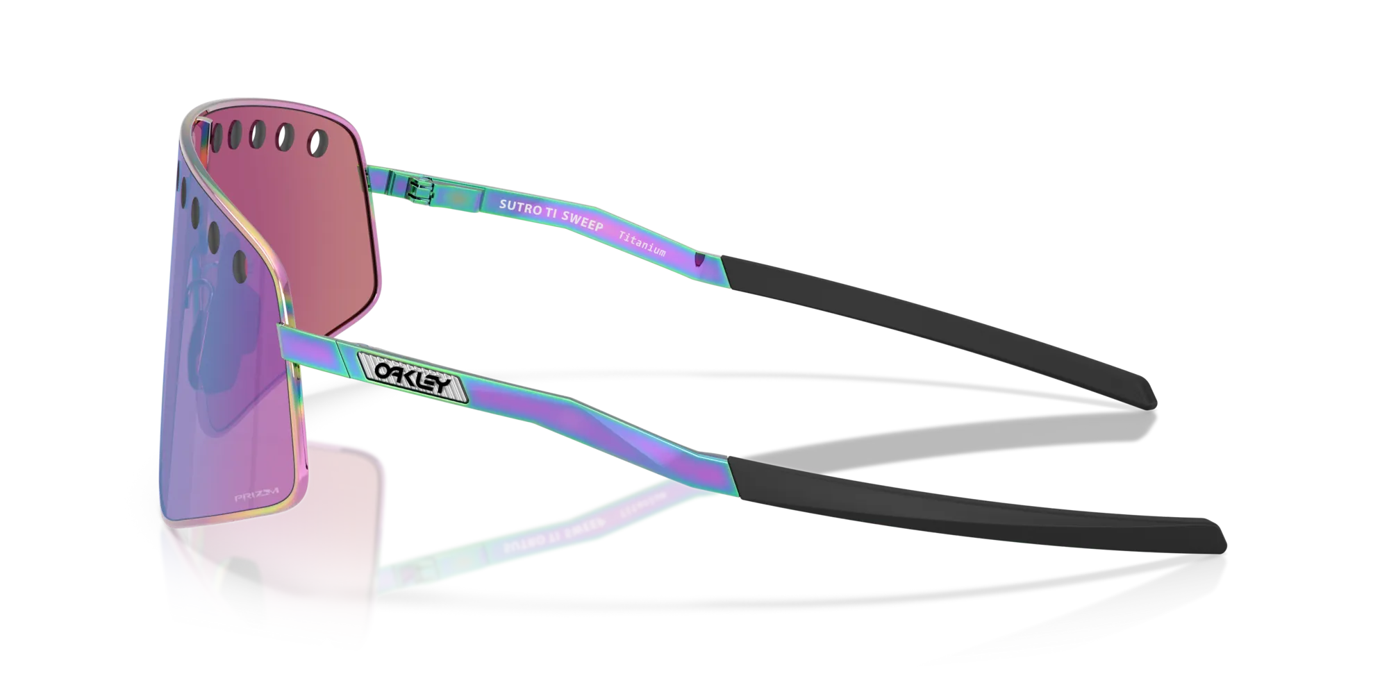 Oakley OO6025 SUTRO TI SWEEP 602505 Occhiali da sole Titanio Multi-colore Verde Squadrata Normale - immagine 4