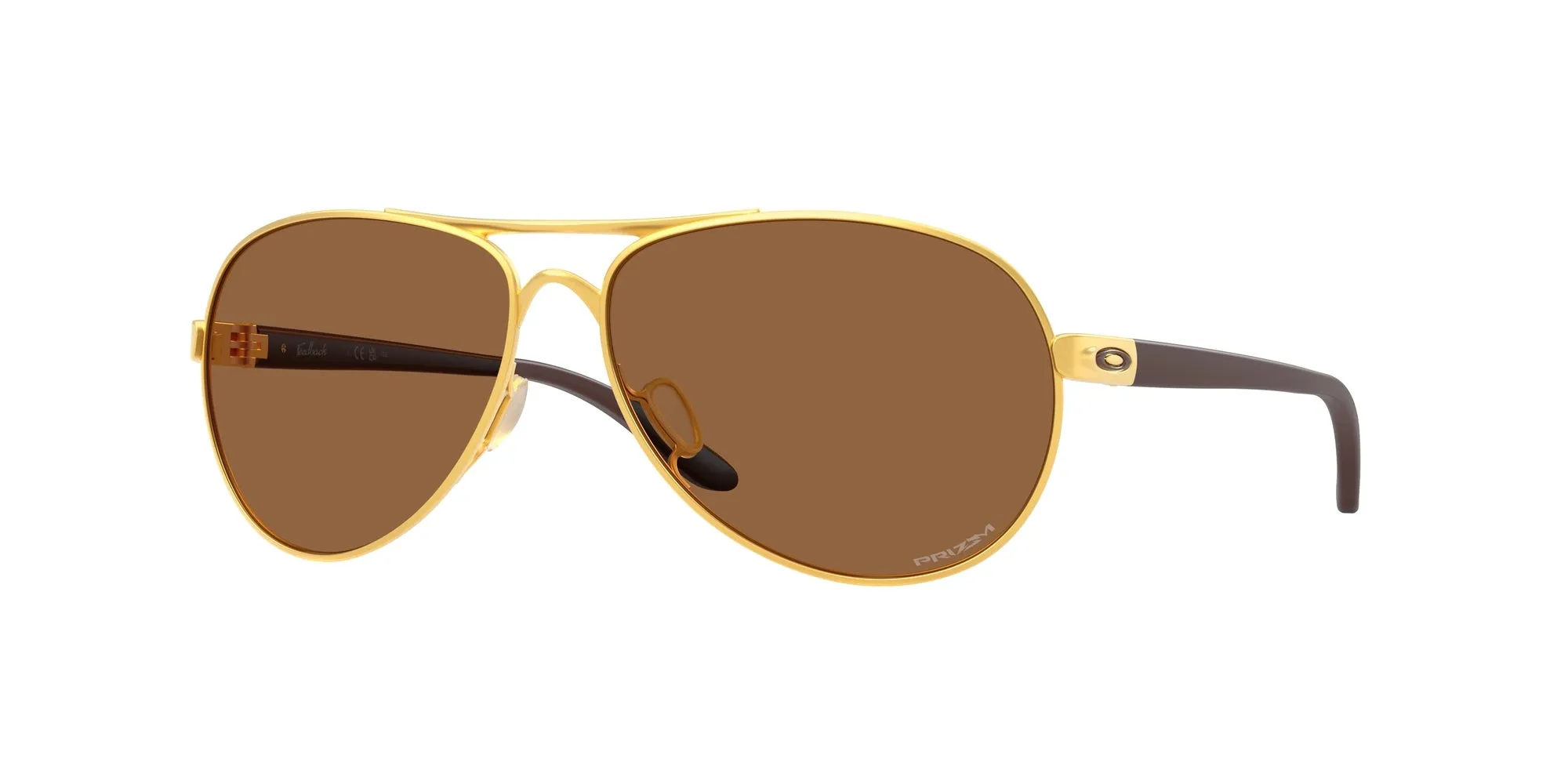 Oakley OO4079 FEEDBACK 407951 Occhiali da sole Metallo Oro Bronzo Rotonda Normale - immagine 1