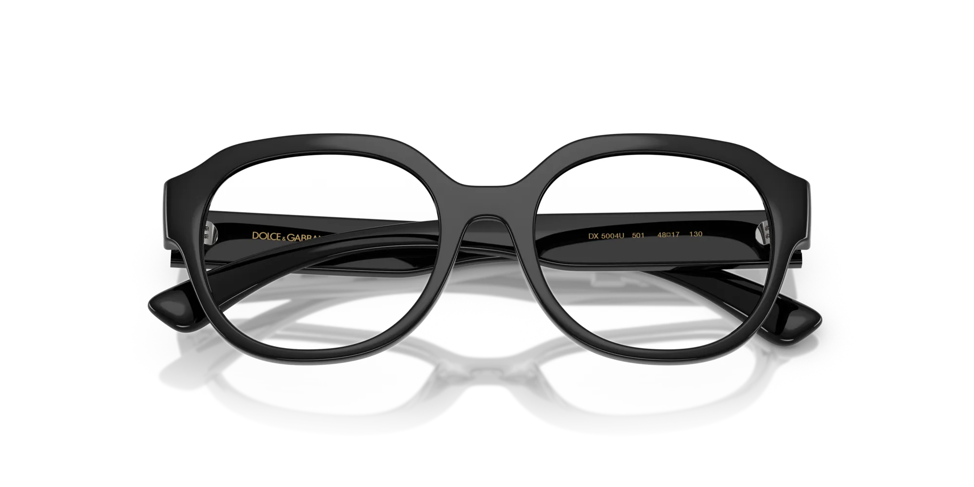 Dolce & Gabbana DX5004U 501 Montature da vista Iniettato Nero Rotonda Normale - immagine 2