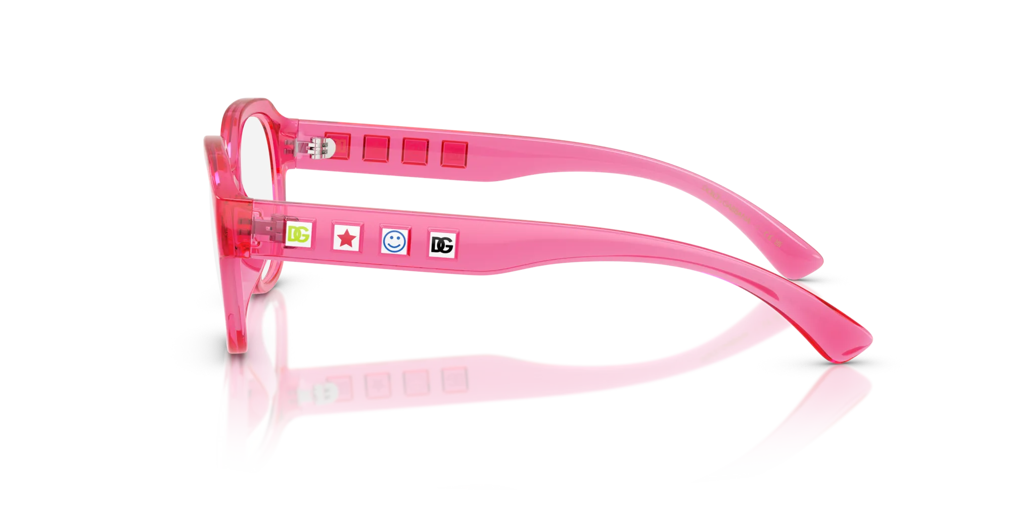 Dolce & Gabbana DX5004U 3450 Montature da vista Iniettato Rosa Rotonda Normale - immagine 4