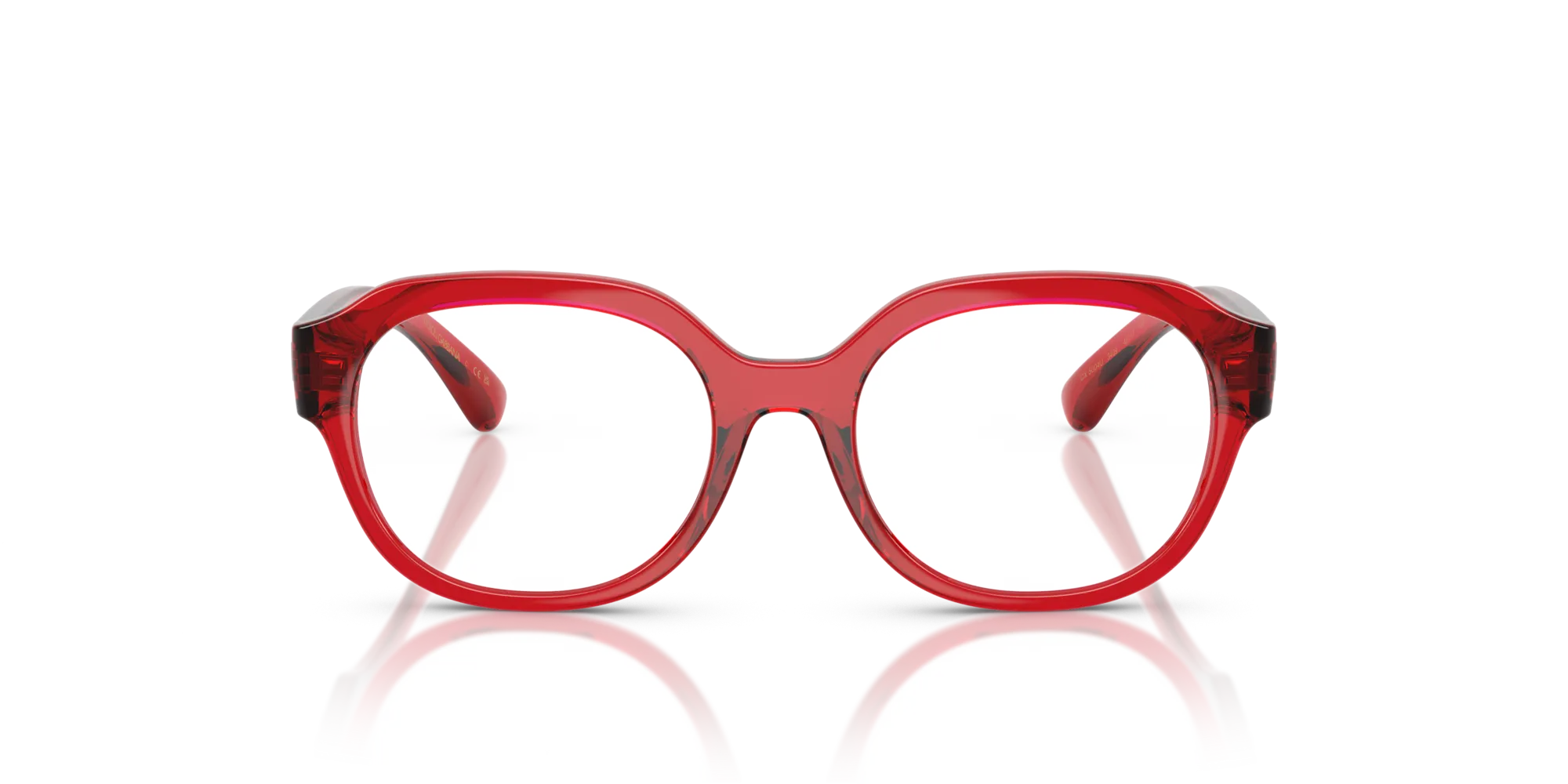 Dolce & Gabbana DX5004U 3409 Montature da vista Iniettato Rosso Rotonda Normale - immagine 3
