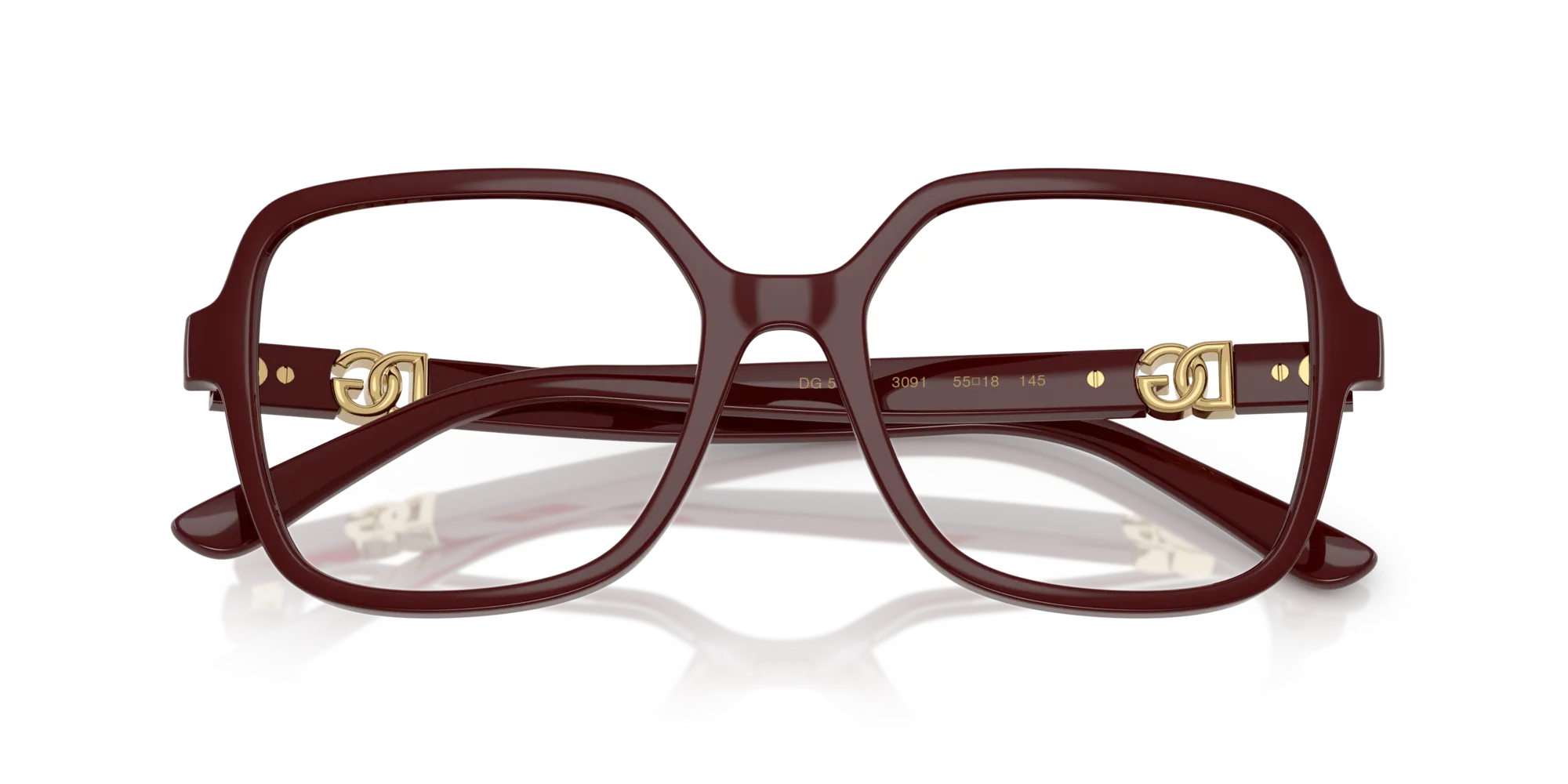 Dolce & Gabbana DG5105U 3091 Montature da vista Iniettato Rosso Squadrata Normale - immagine 2