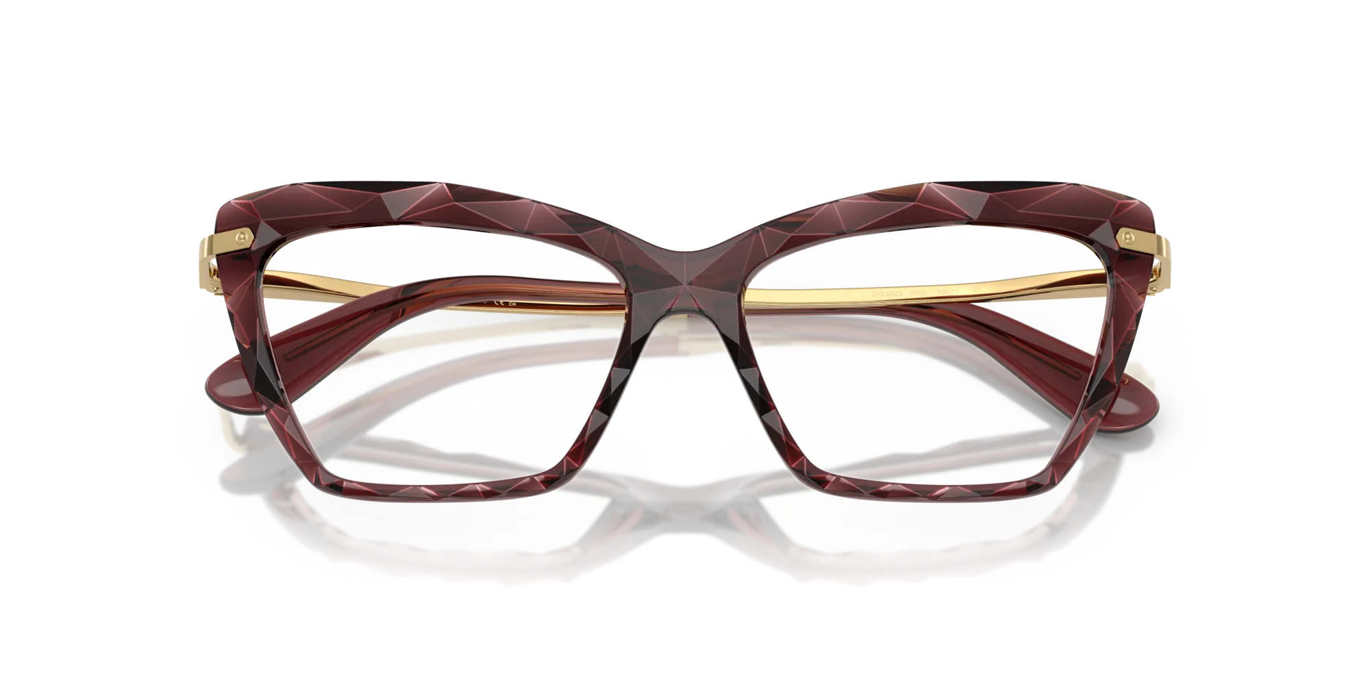 Dolce & Gabbana DG5025 3045 Montature da vista Nylon Rosso Cat Eye Normale - immagine 2