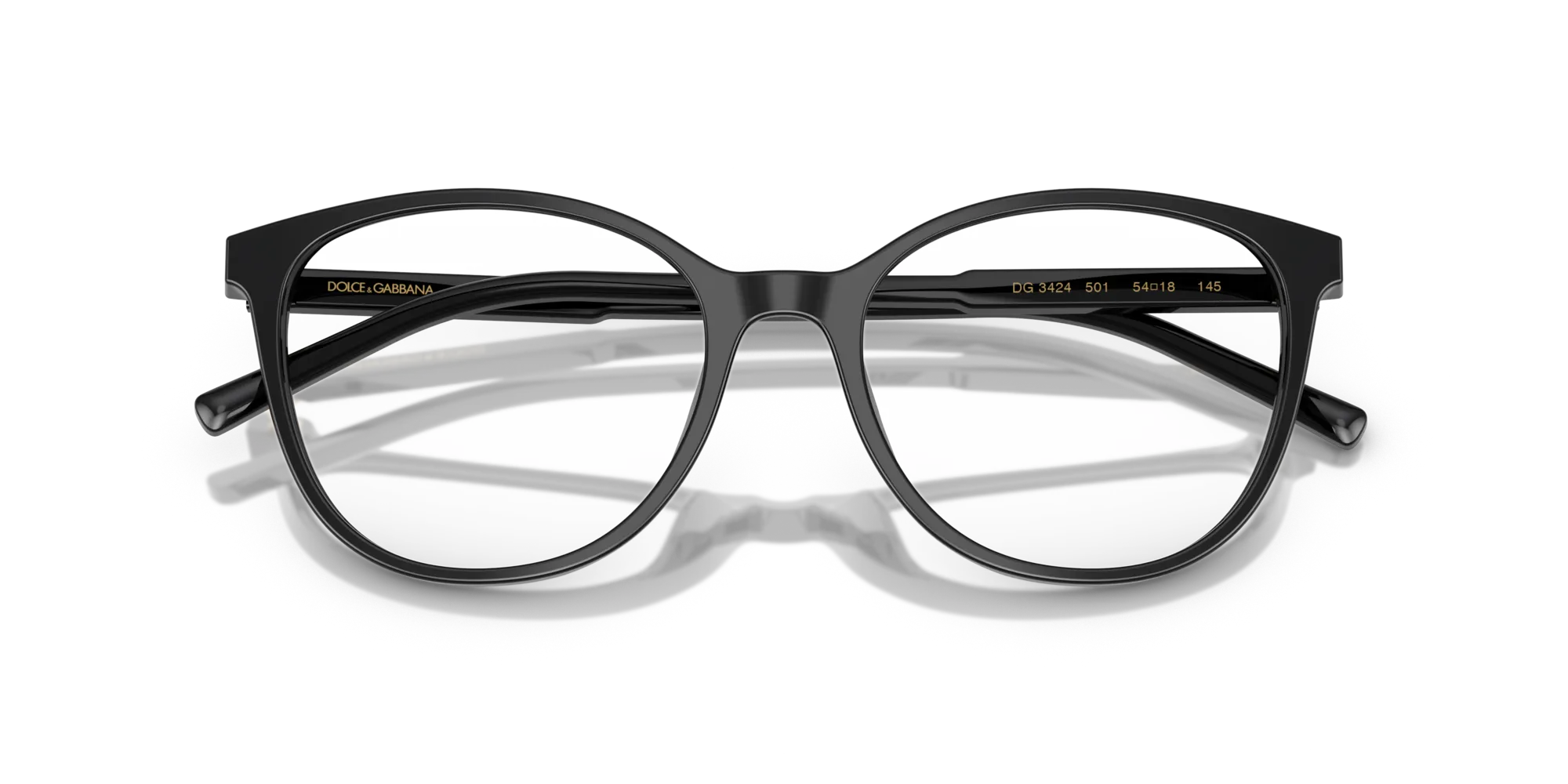 Dolce & Gabbana DG3425 501 Montature da vista Acetato Nero Farfalla Normale - immagine 2