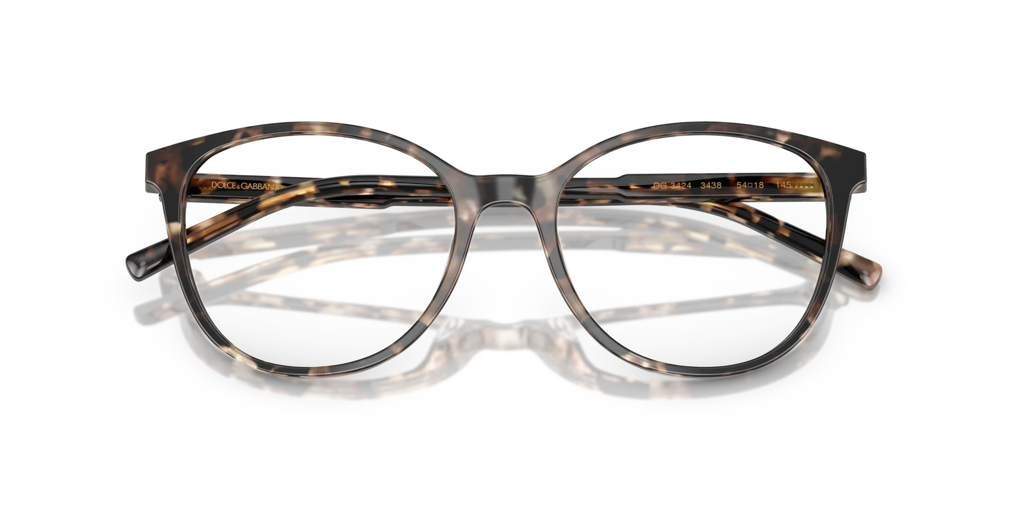 Dolce & Gabbana DG3425 3438 Montature da vista Acetato Marrone Farfalla Normale - immagine 2