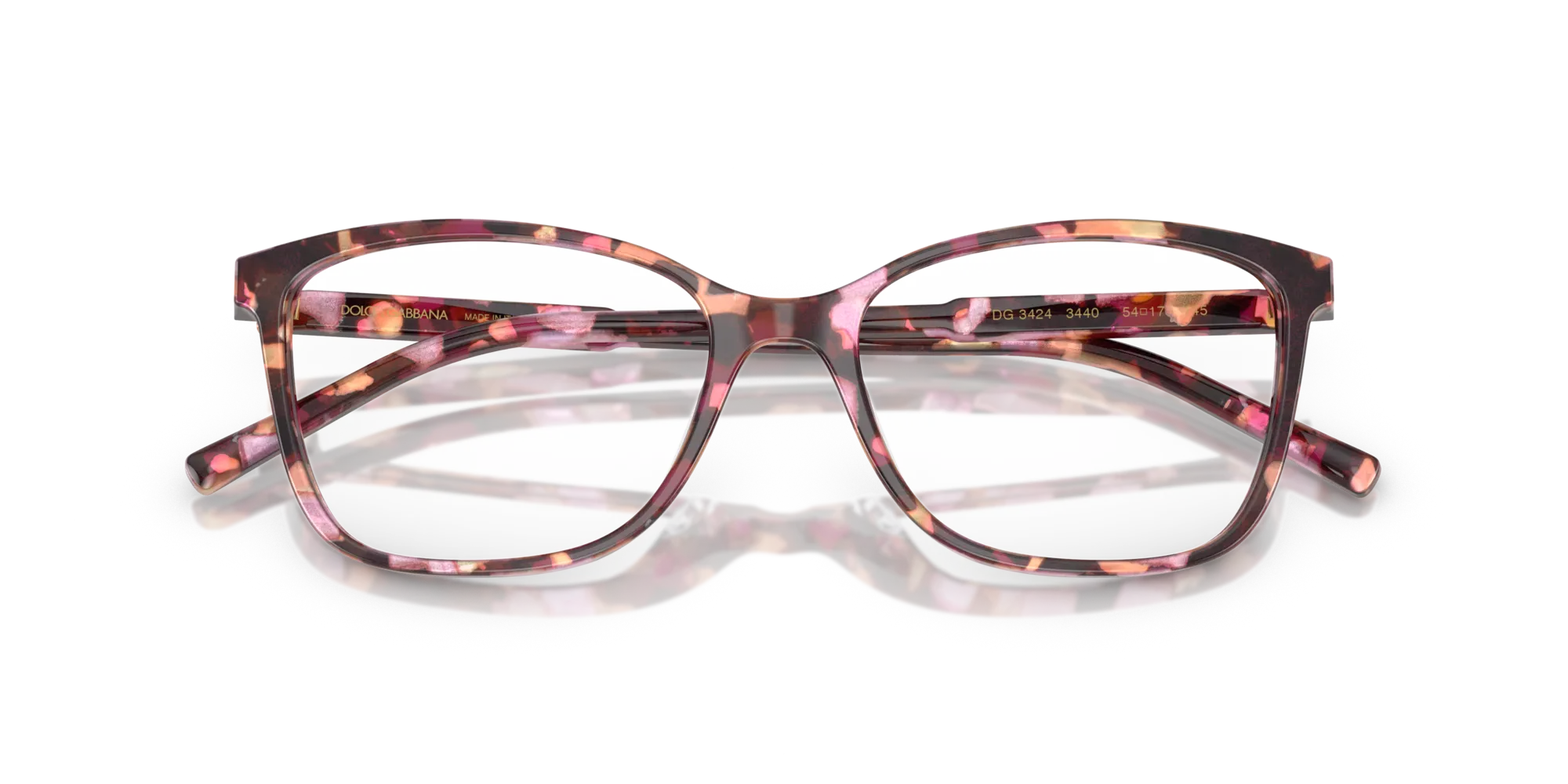 Dolce & Gabbana DG3424 3440 Montature da vista Acetato Rosa Squadrata Normale - immagine 2