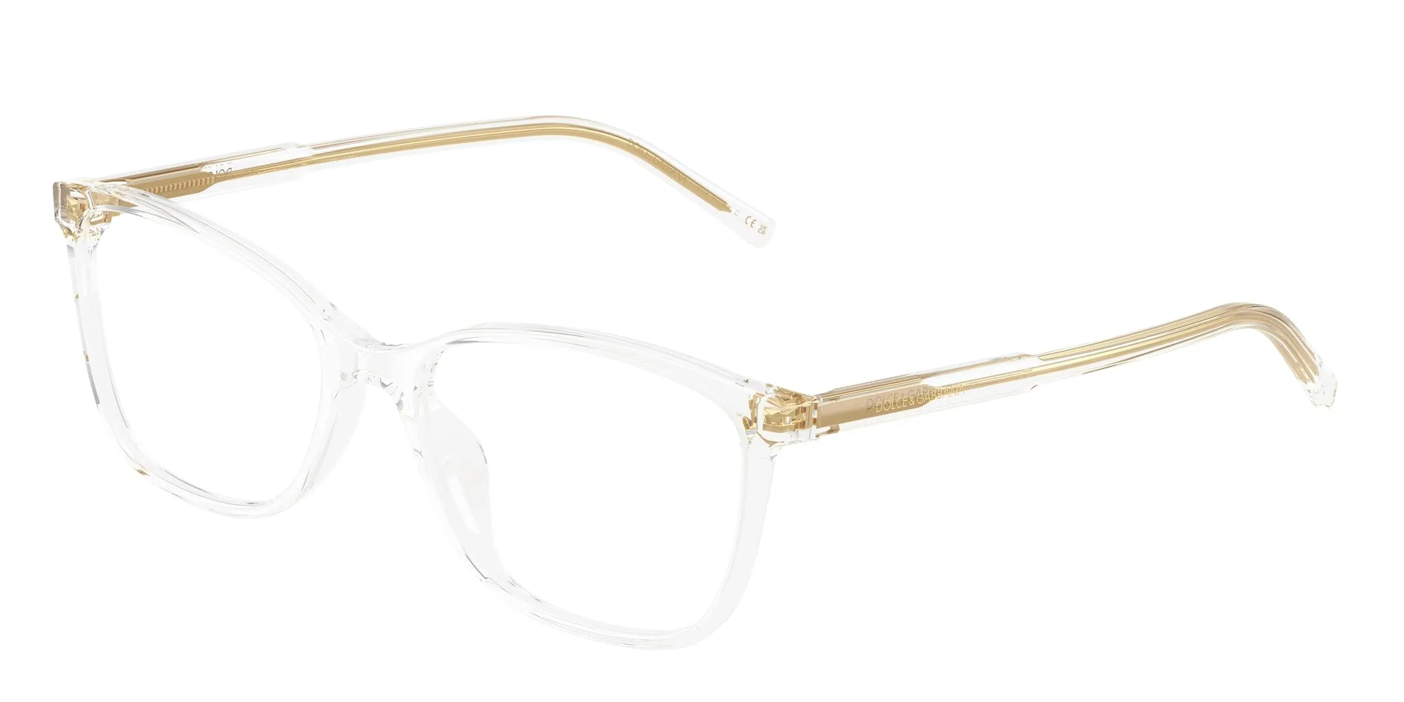 Dolce & Gabbana DG3424 3133 Montature da vista Acetato Trasparente Squadrata Normale - immagine 1