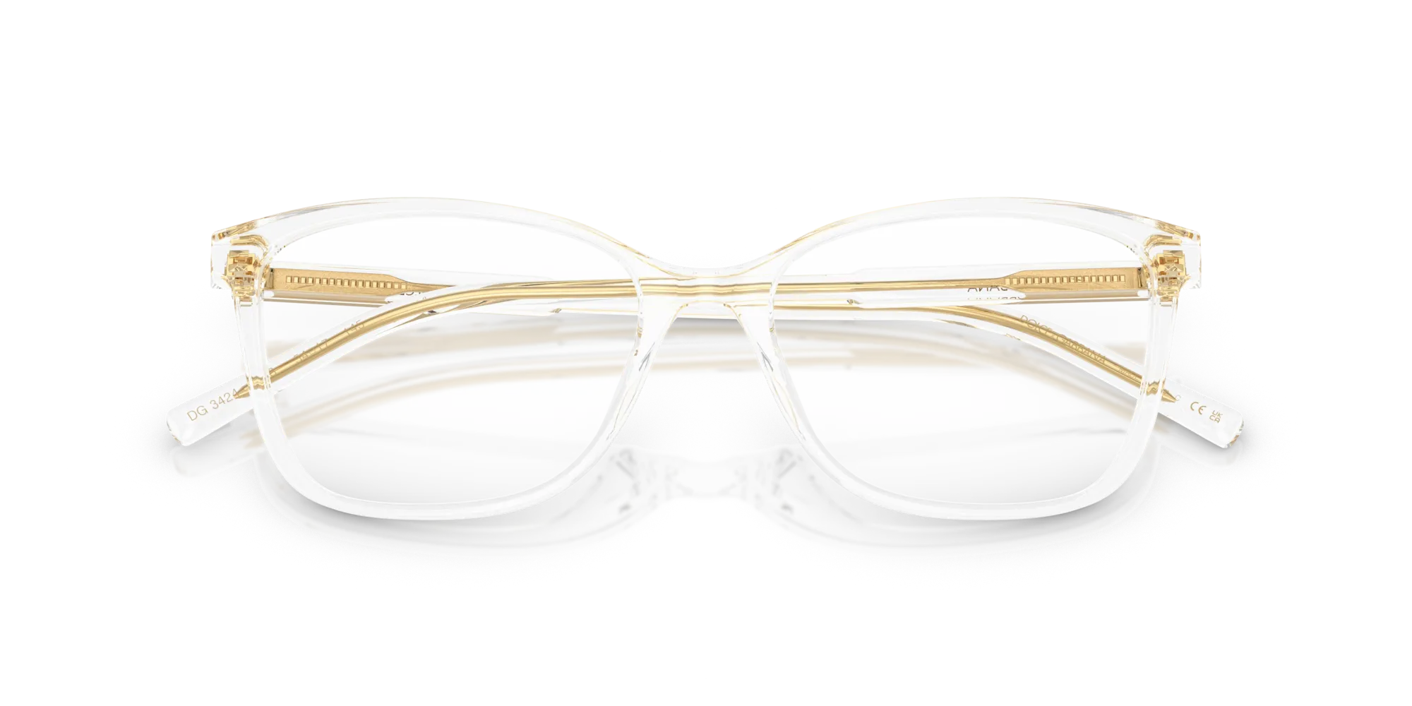 Dolce & Gabbana DG3424 3133 Montature da vista Acetato Trasparente Squadrata Normale - immagine 2