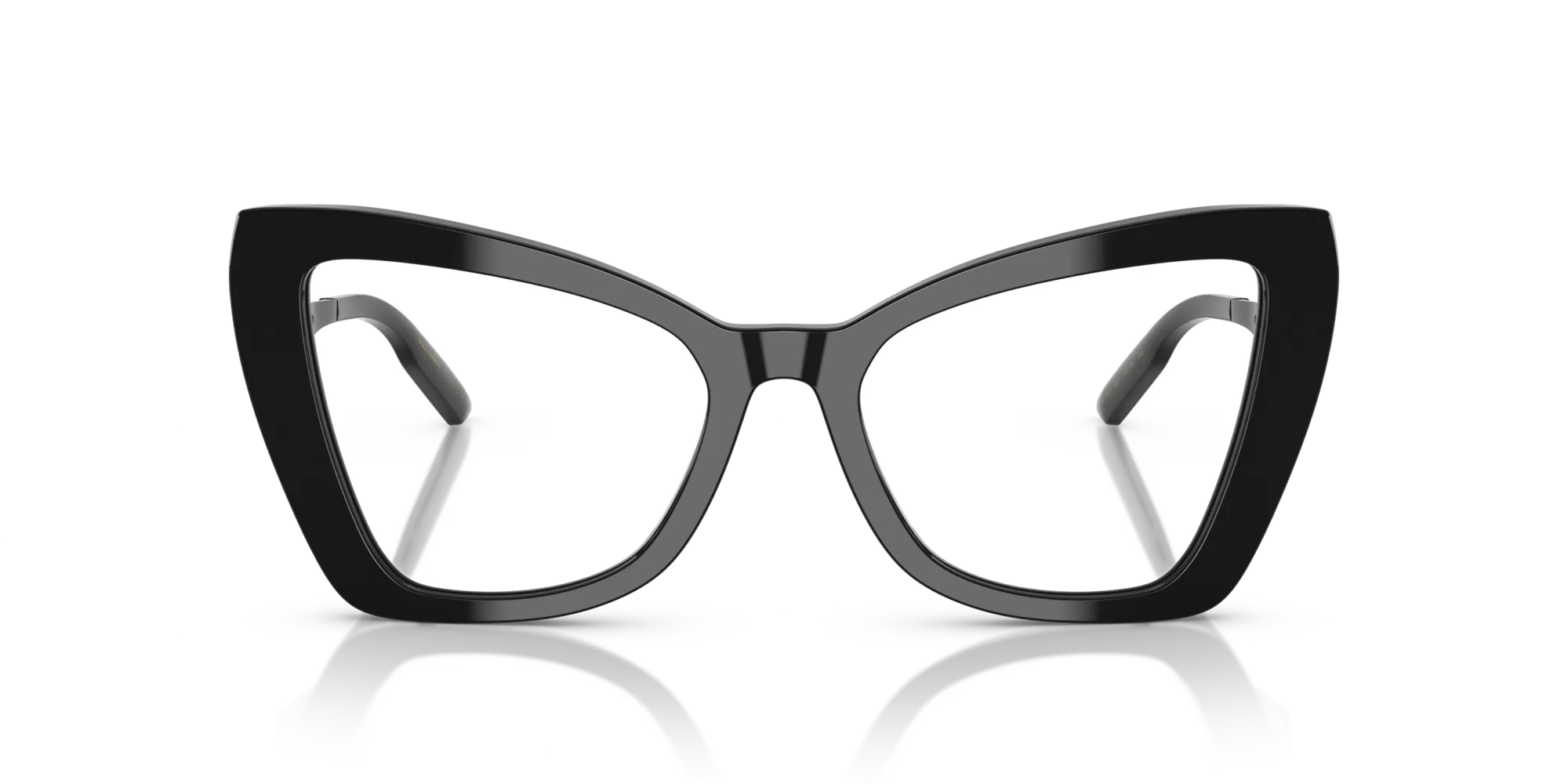 Dolce & Gabbana DG3409 501 Montature da vista Acetato Nero Trasparente Cat Eye Normale - immagine 3