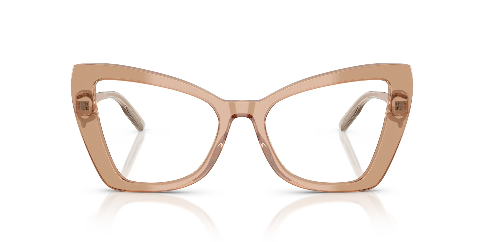 Dolce & Gabbana DG3409 3432 Montature da vista Acetato Marrone Trasparente Cat Eye Normale - immagine 3