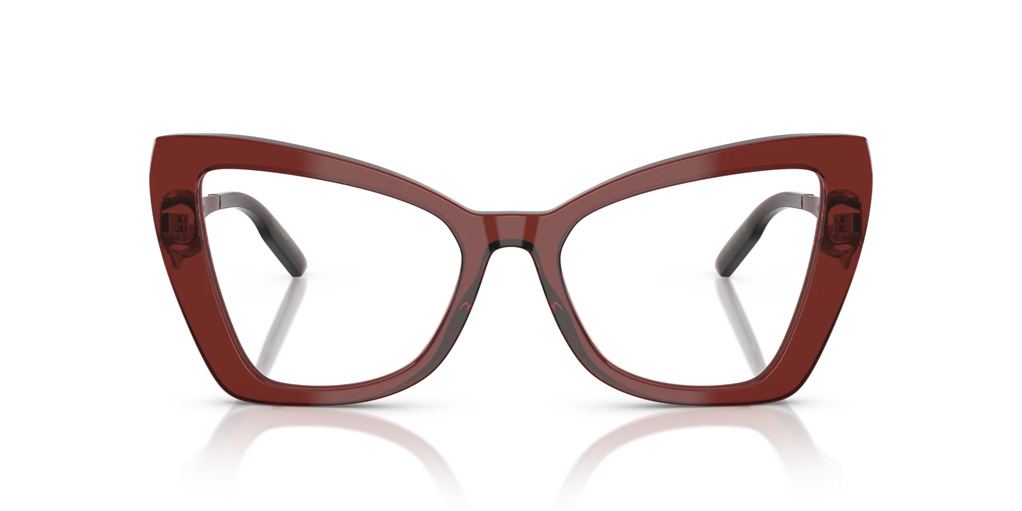 Dolce & Gabbana DG3409 3045 Montature da vista Acetato Rosso Trasparente Cat Eye Normale - immagine 3
