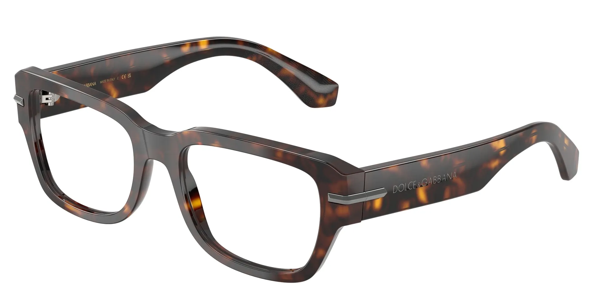 Dolce & Gabbana DG3408 502 Montature da vista Acetato Tartaruga Trasparente Squadrata Normale - immagine 1