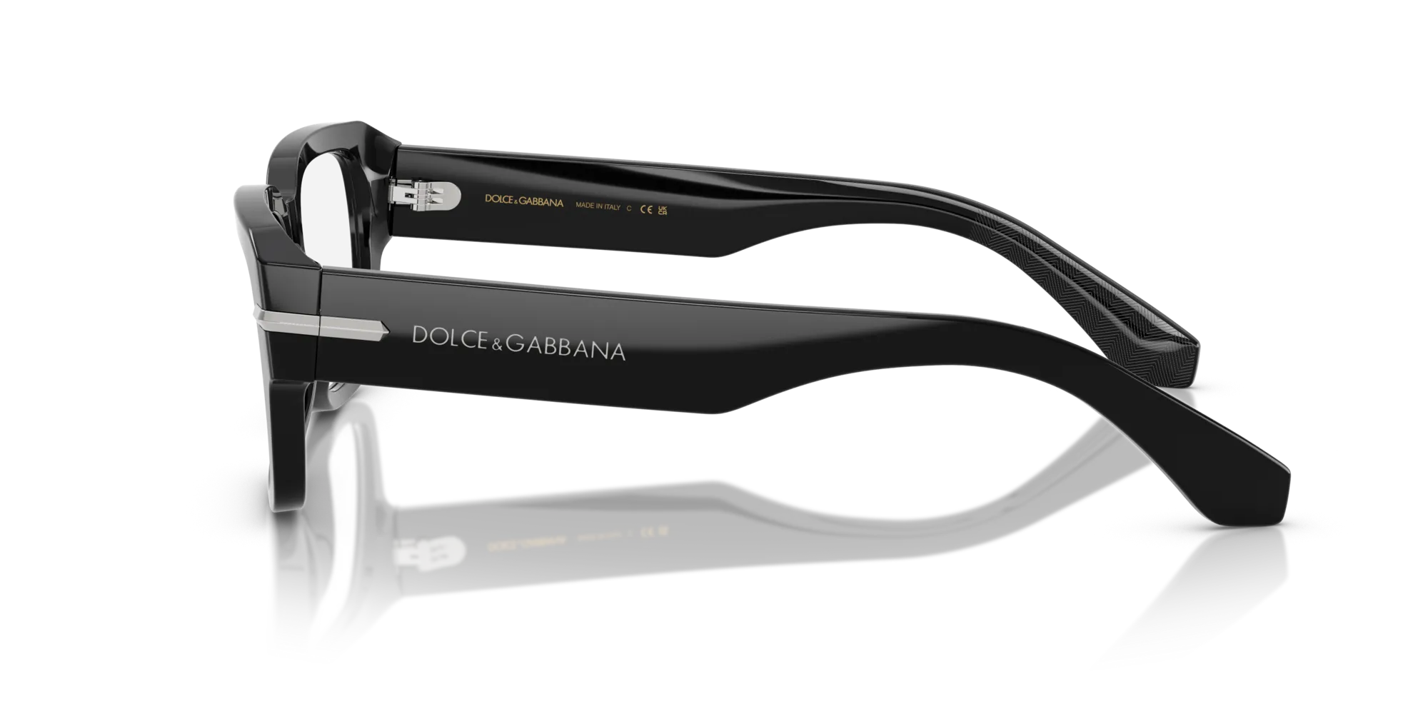 Dolce & Gabbana DG3408 501 Montature da vista Acetato Nero Squadrata Normale - immagine 4