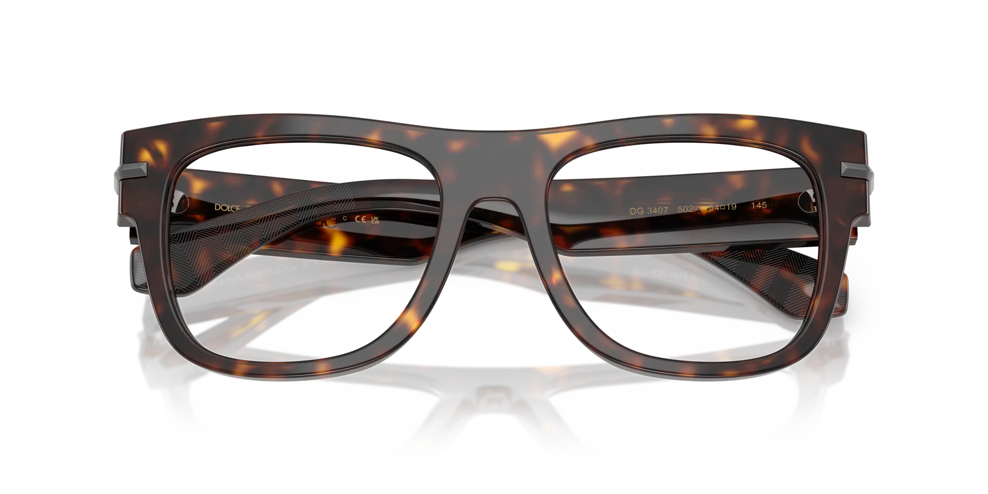 Dolce & Gabbana DG3407 502 Montature da vista Acetato Tartaruga Squadrata Normale - immagine 2