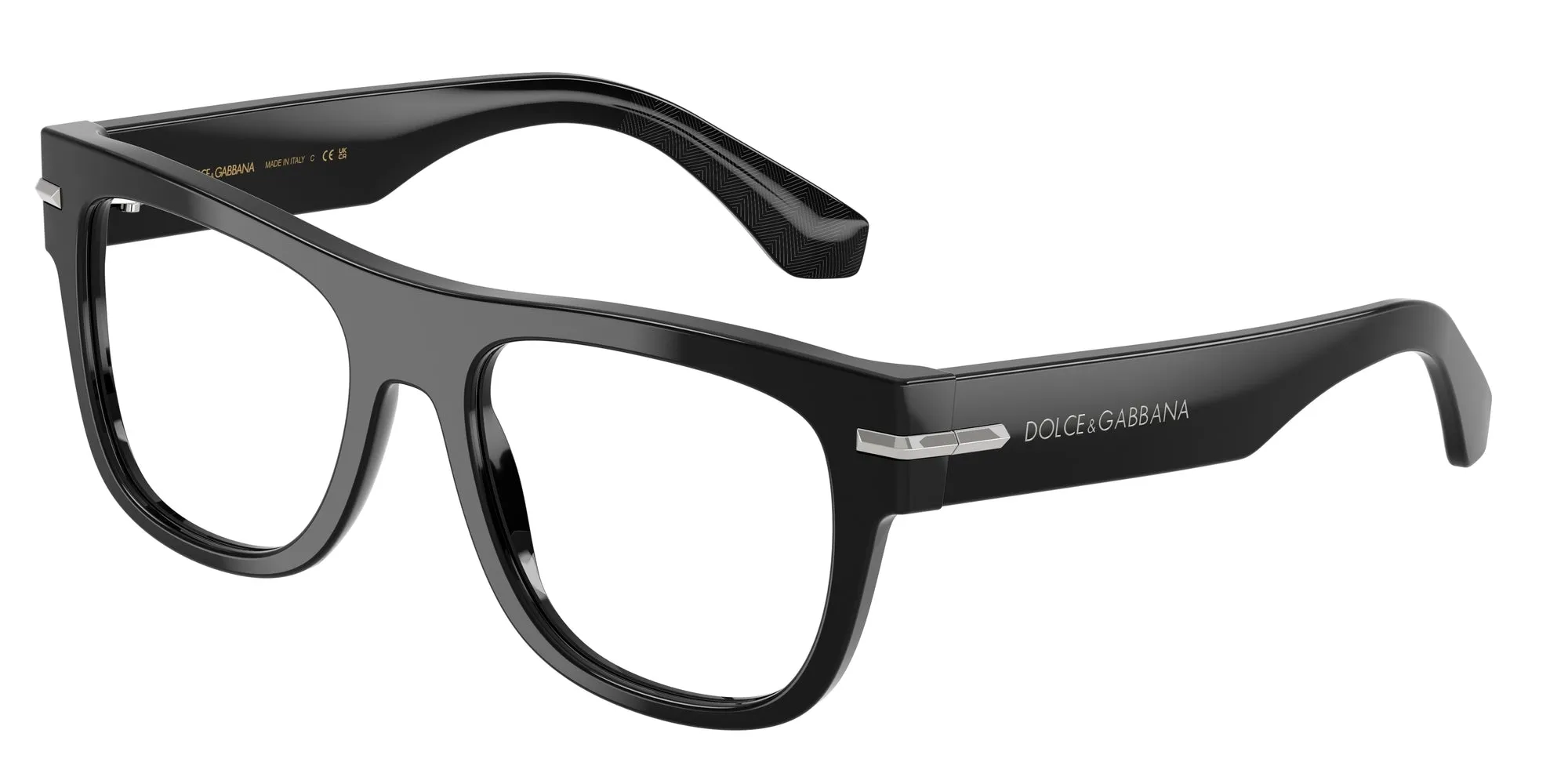 Dolce & Gabbana DG3407 501 Montature da vista Acetato Nero Trasparente Squadrata Normale - immagine 1