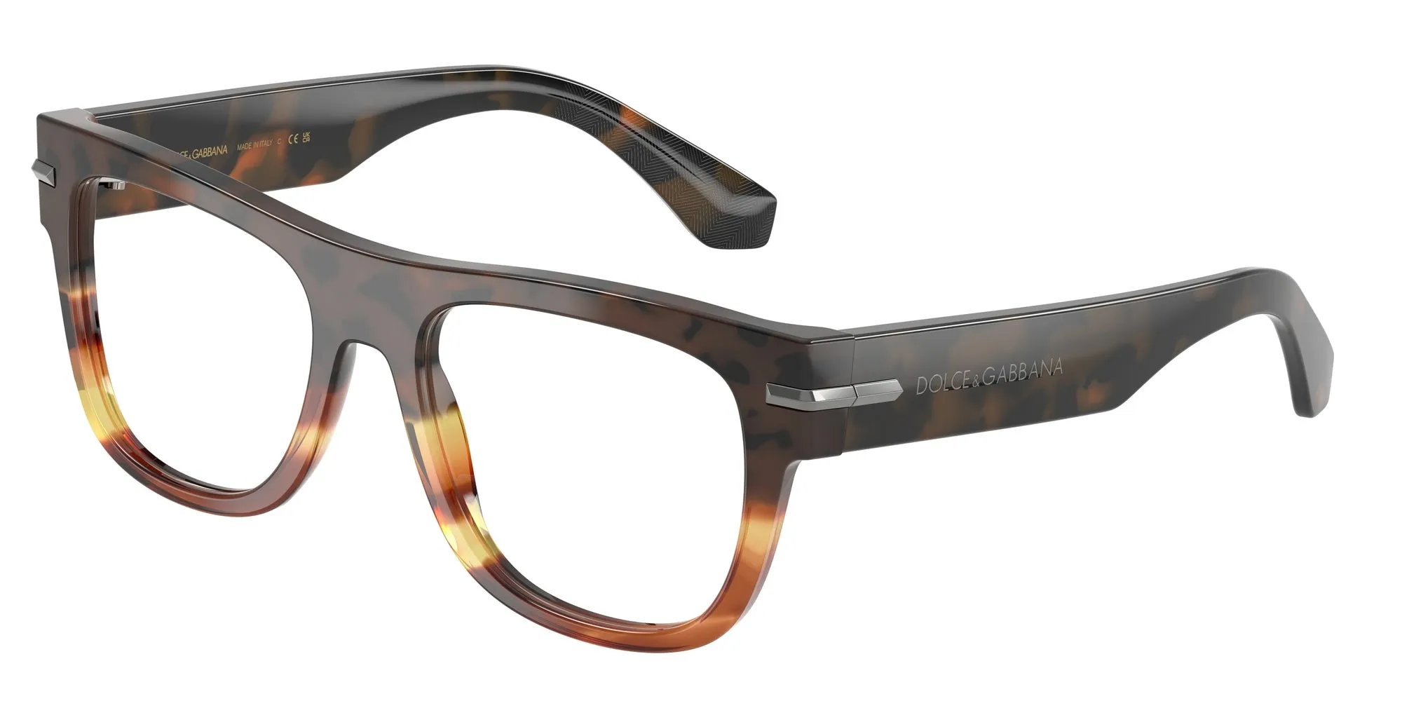 Dolce & Gabbana DG3407 3438 Montature da vista Acetato Marrone Squadrata Normale - immagine 1