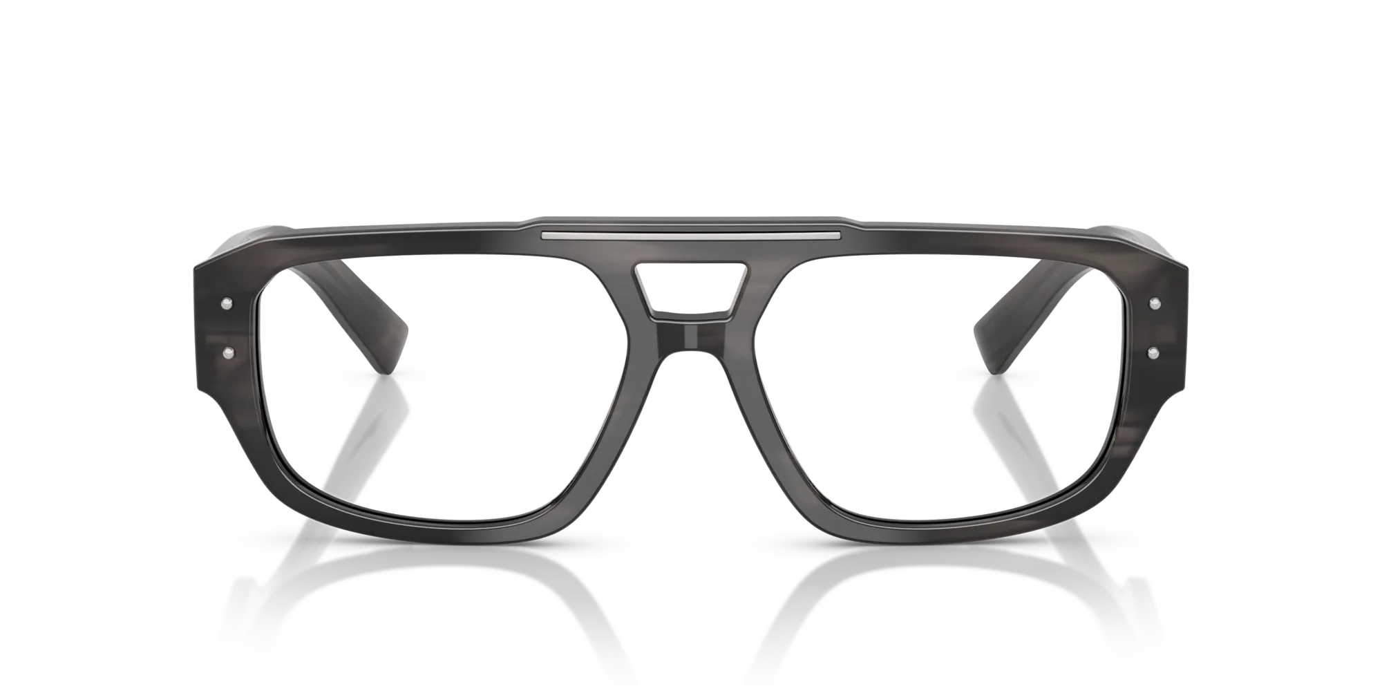 Dolce & Gabbana DG3406 3440 Montature da vista Acetato Grigio Trasparente Pilot Normale - immagine 3