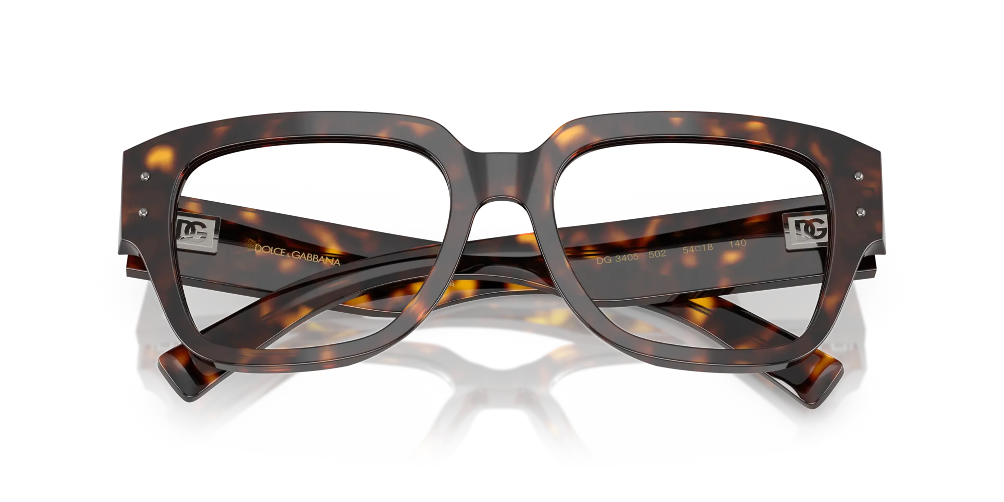 Dolce & Gabbana DG3405 502 Montature da vista Acetato Tartaruga Squadrata Normale - immagine 2