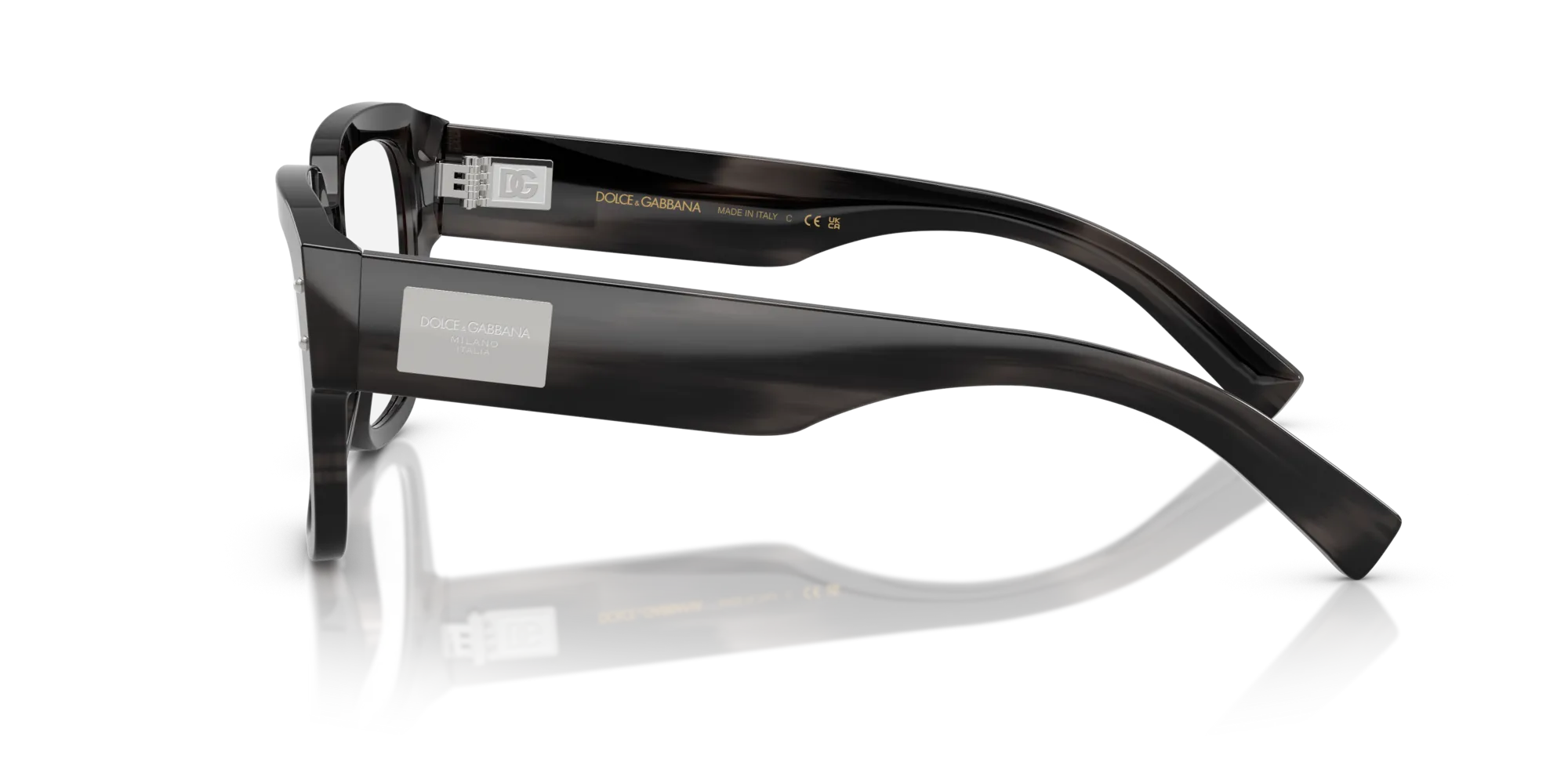 Dolce & Gabbana DG3405 3440 Montature da vista Acetato Grigio Trasparente Squadrata Normale - immagine 4