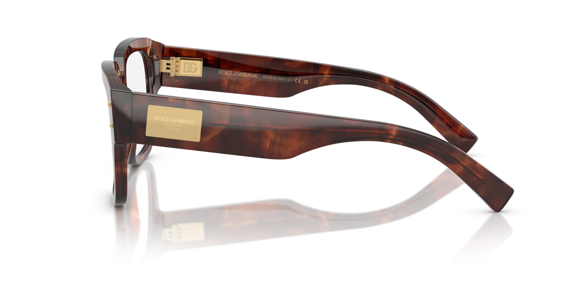Dolce & Gabbana DG3405 3222 Montature da vista Acetato Rosso Trasparente Squadrata Normale - immagine 4