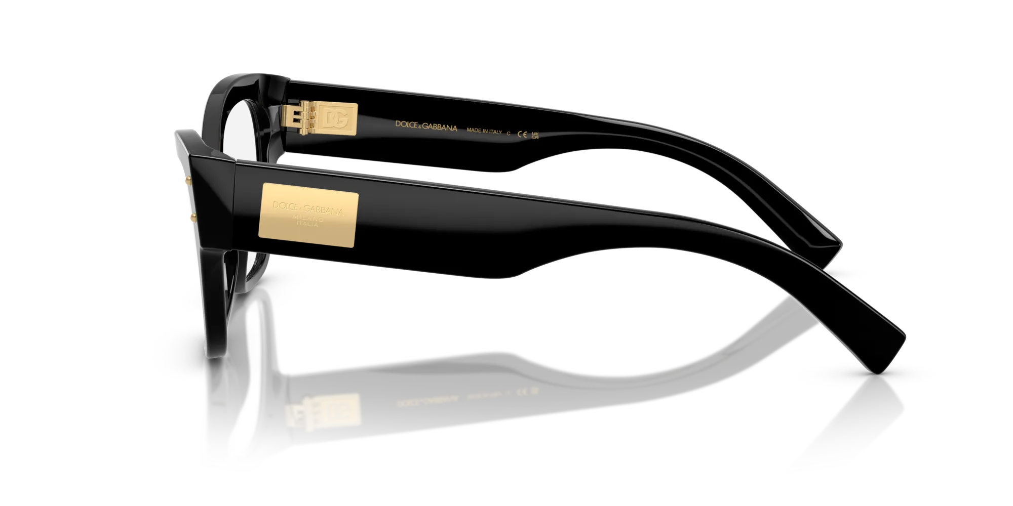 Dolce & Gabbana DG3404 501 Montature da vista Acetato Nero Trasparente Farfalla Normale - immagine 4