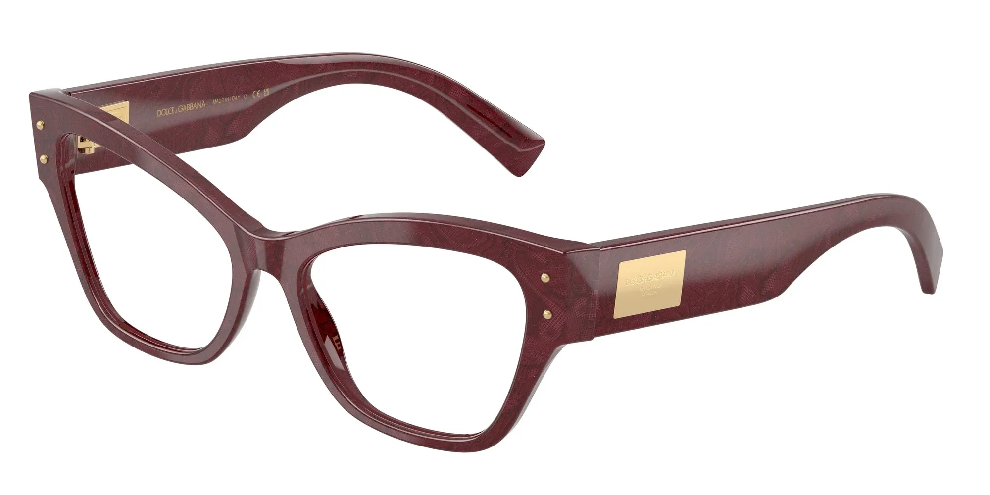 Dolce & Gabbana DG3404 3442 Montature da vista Acetato Multi-colore Trasparente Farfalla Normale - immagine 1