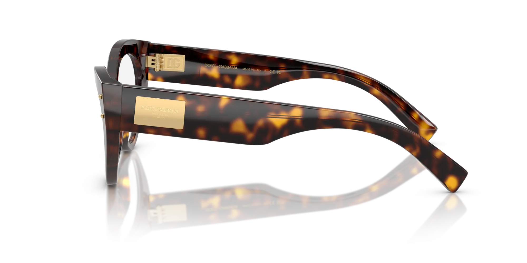 Dolce & Gabbana DG3403 502 Montature da vista Acetato Tartaruga Trasparente Cat Eye Normale - immagine 4