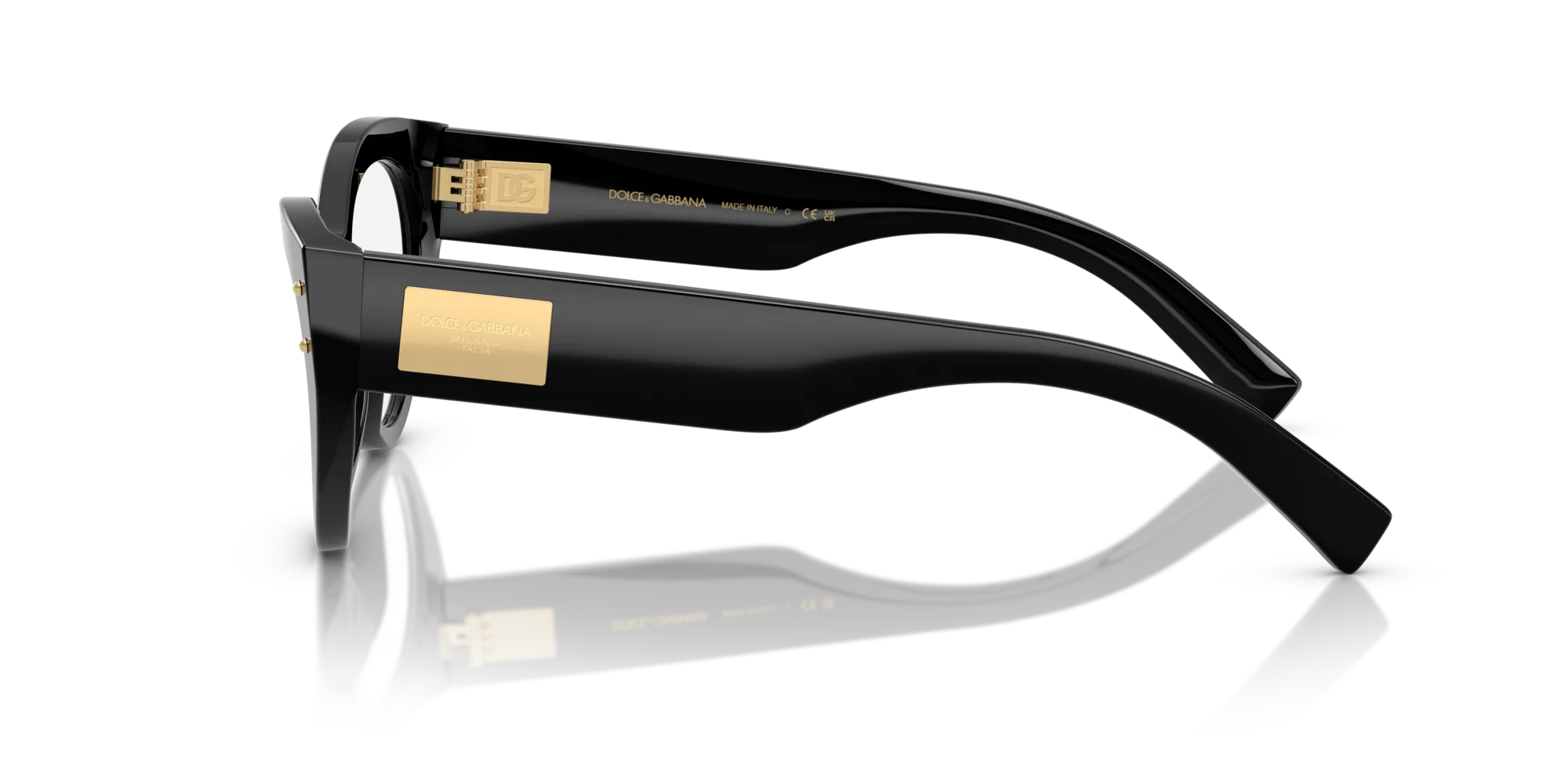 Dolce & Gabbana DG3403 501 Montature da vista Acetato Nero Trasparente Cat Eye Normale - immagine 4