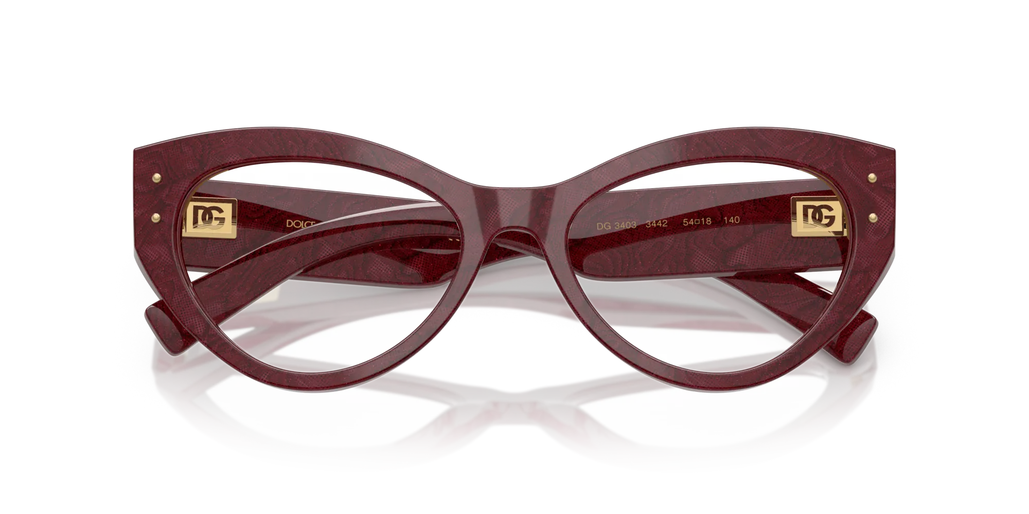 Dolce & Gabbana DG3403 3442 Montature da vista Acetato Multi-colore Trasparente Cat Eye Normale - immagine 2