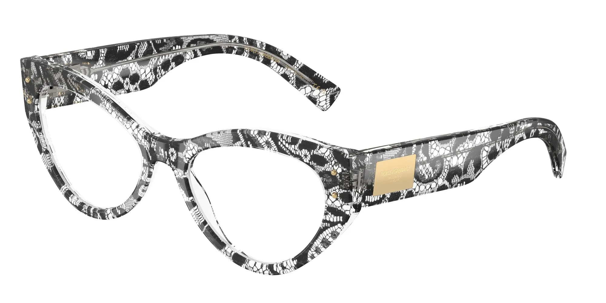Dolce & Gabbana DG3403 3287 Montature da vista Acetato Nero Trasparente Cat Eye Normale - immagine 1