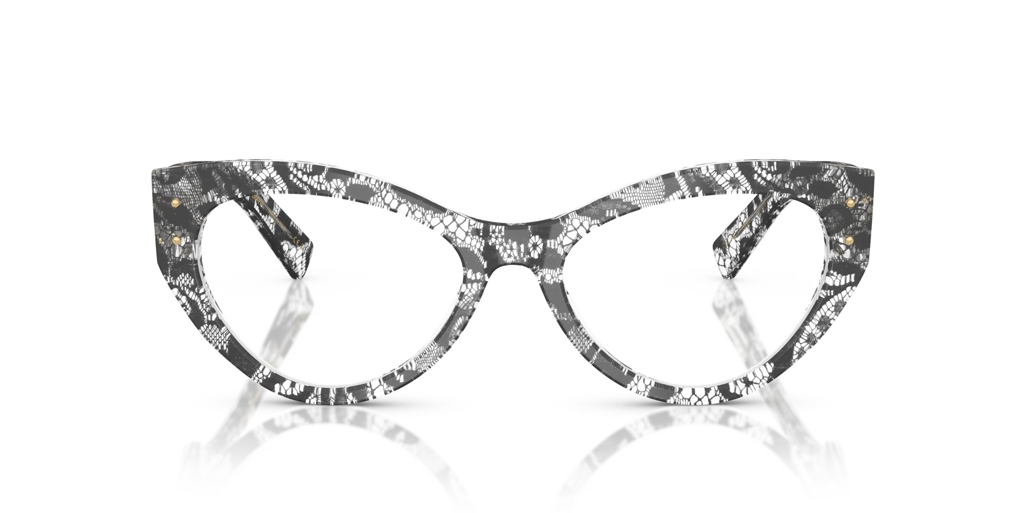 Dolce & Gabbana DG3403 3287 Montature da vista Acetato Nero Trasparente Cat Eye Normale - immagine 3