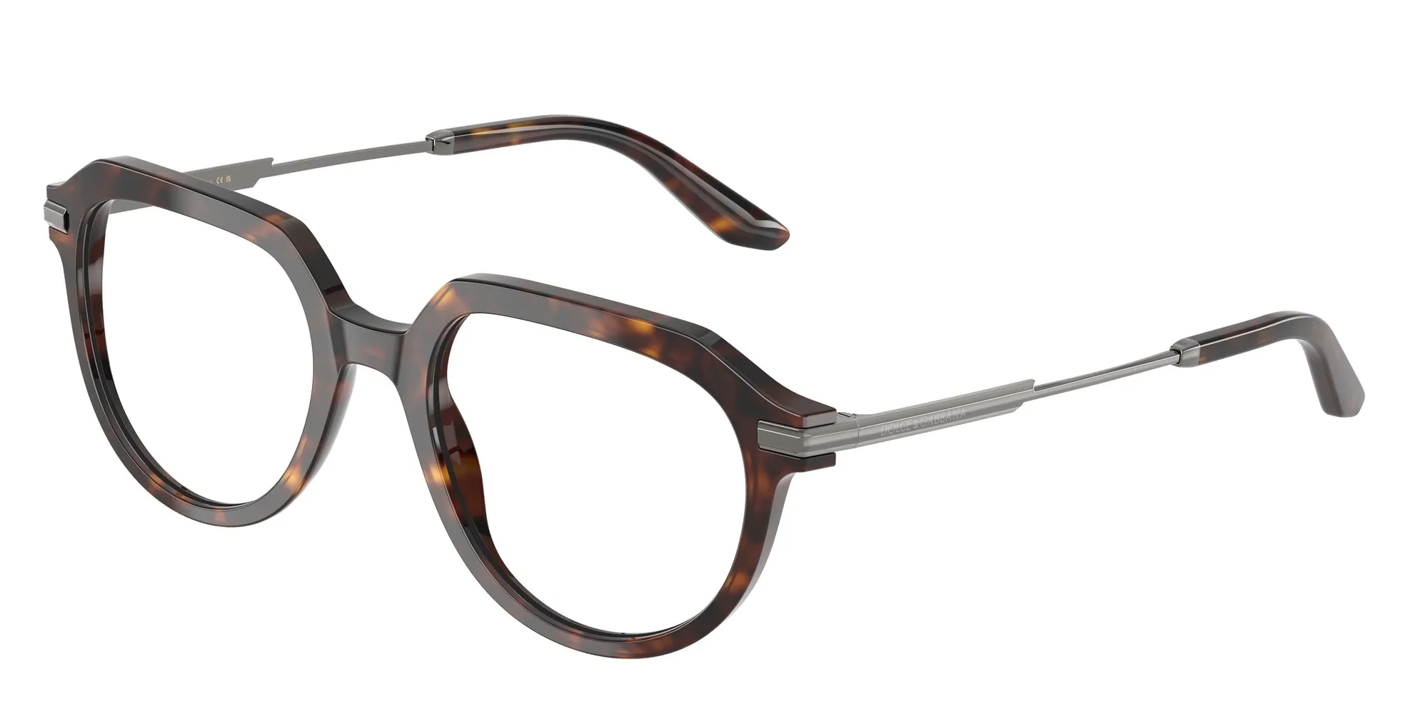 Dolce & Gabbana DG3402 502 Montature da vista Acetato Tartaruga Trasparente Pantos Normale - immagine 1