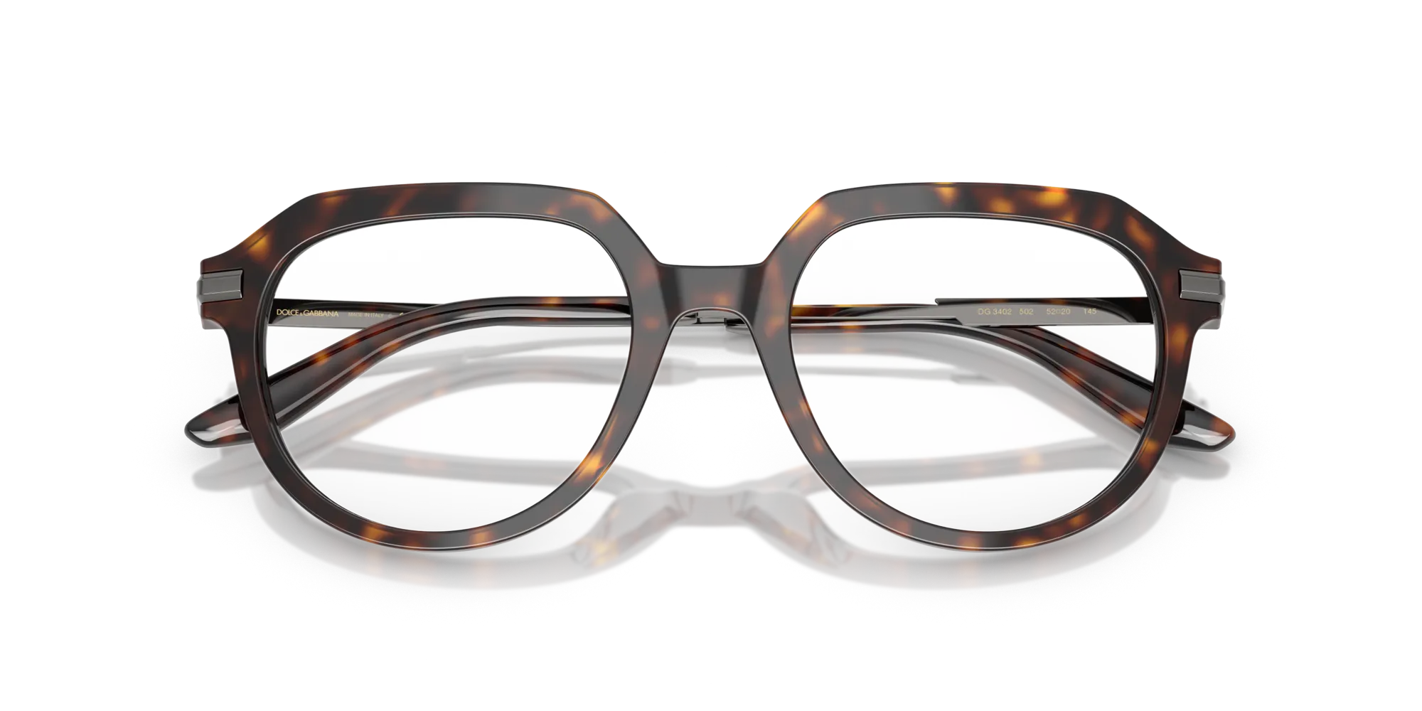 Dolce & Gabbana DG3402 502 Montature da vista Acetato Tartaruga Trasparente Pantos Normale - immagine 2