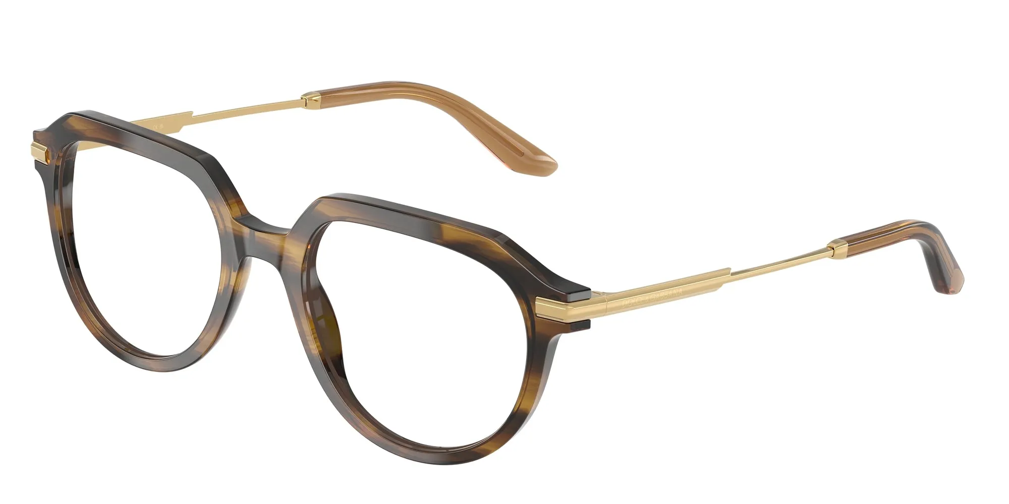 Dolce & Gabbana DG3402 3446 Montature da vista Acetato Marrone Trasparente Pantos Normale - immagine 1