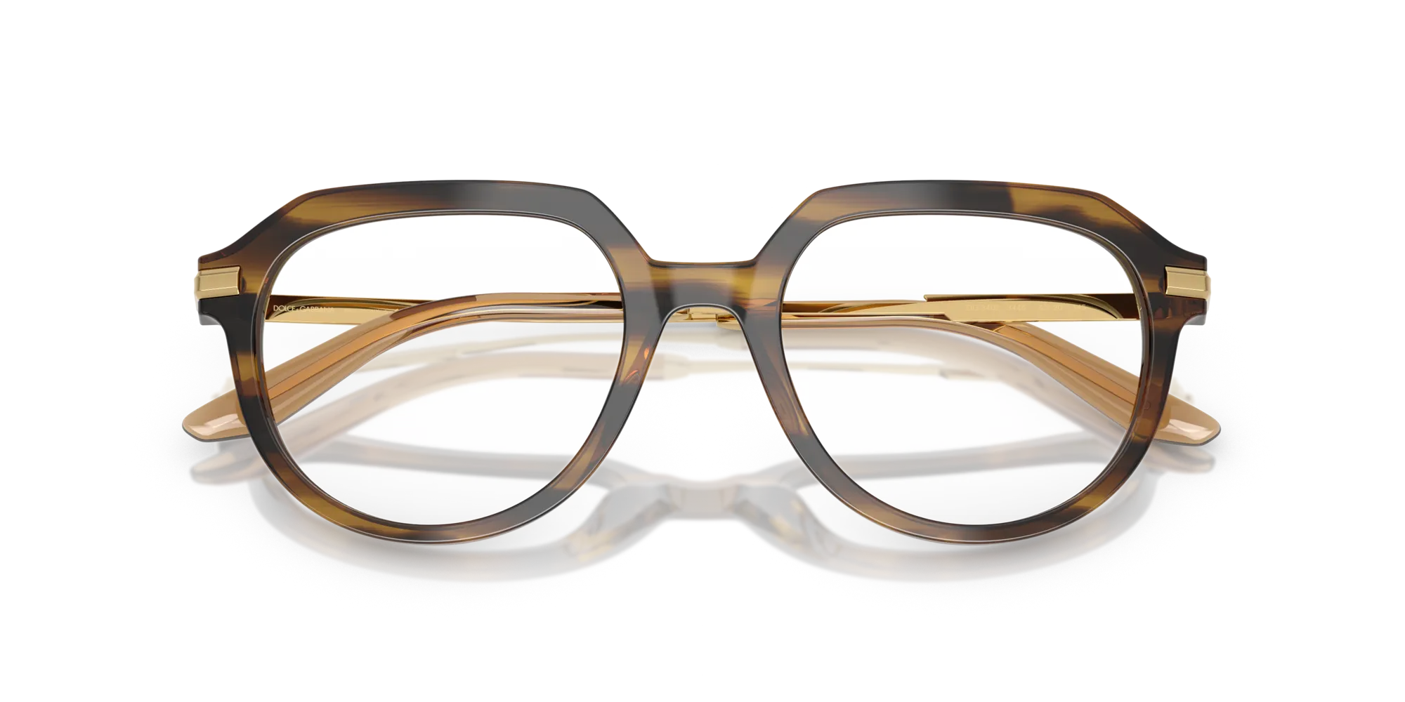 Dolce & Gabbana DG3402 3446 Montature da vista Acetato Marrone Trasparente Pantos Normale - immagine 2