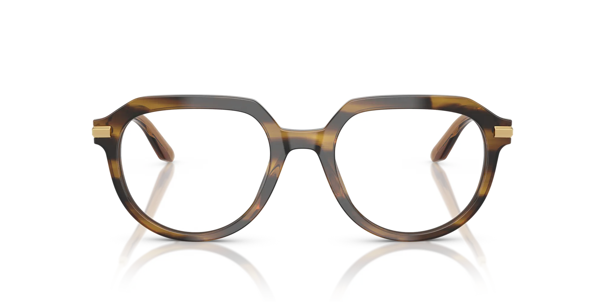 Dolce & Gabbana DG3402 3446 Montature da vista Acetato Marrone Trasparente Pantos Normale - immagine 3
