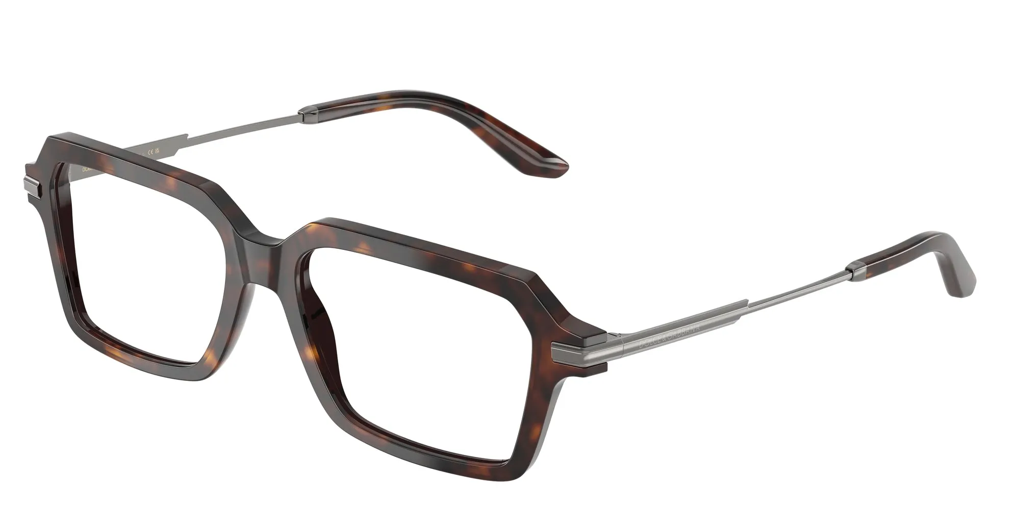 Dolce & Gabbana DG3401 502 Montature da vista Acetato Tartaruga Trasparente Squadrata Normale - immagine 1