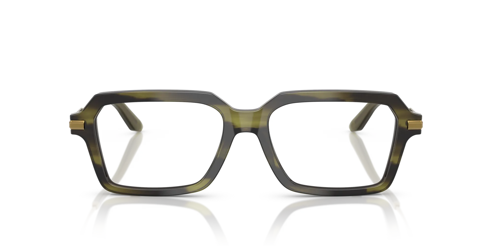 Dolce & Gabbana DG3401 3447 Montature da vista Acetato Verde Trasparente Squadrata Normale - immagine 3