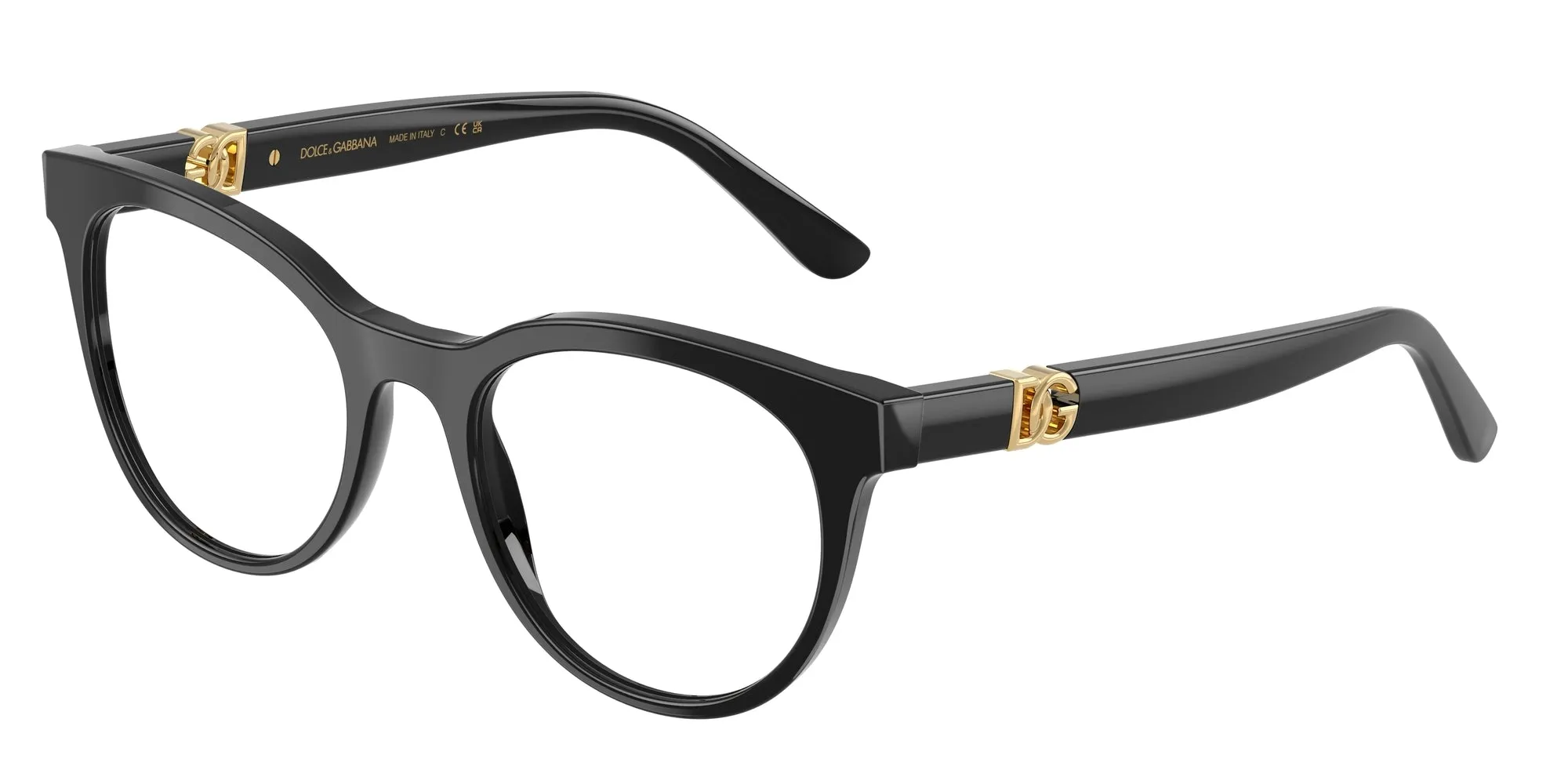 Dolce & Gabbana DG3399 501 Montature da vista Acetato Nero Trasparente Pantos Normale - immagine 1