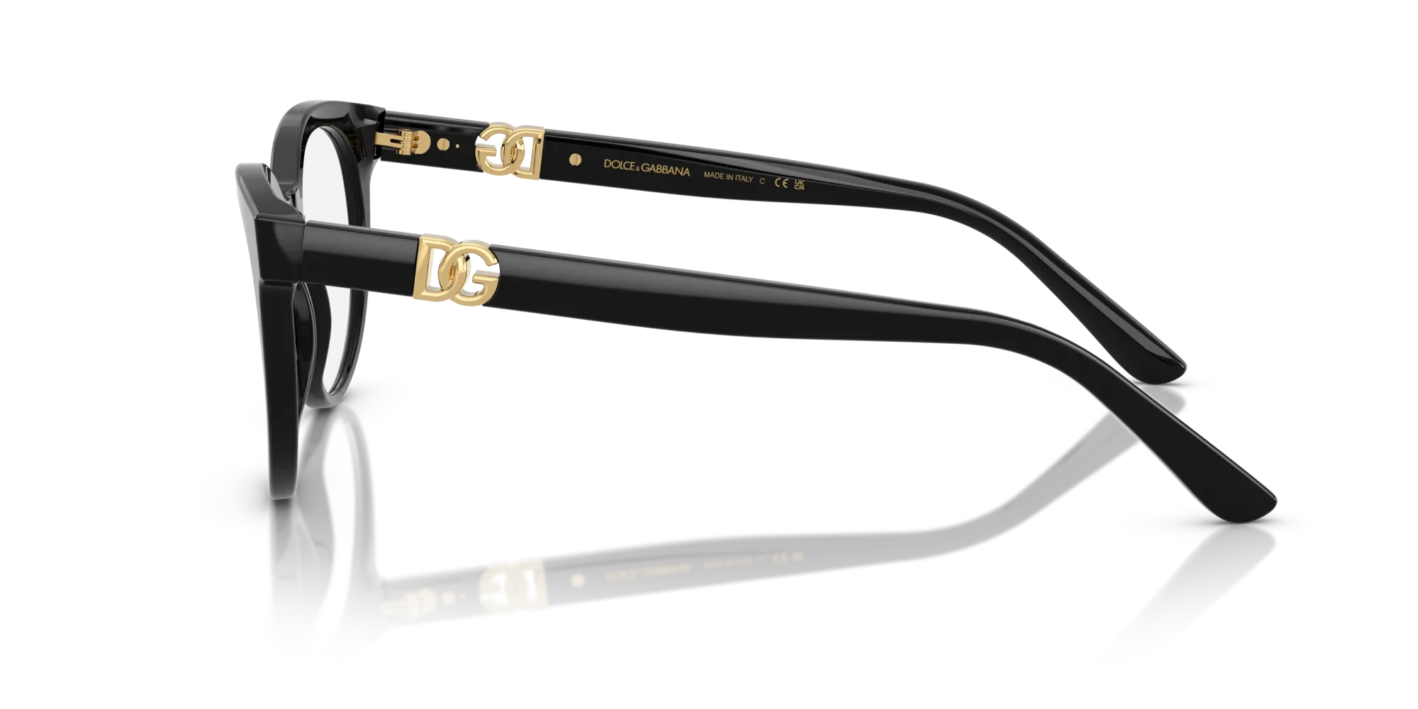 Dolce & Gabbana DG3399 501 Montature da vista Acetato Nero Trasparente Pantos Normale - immagine 4