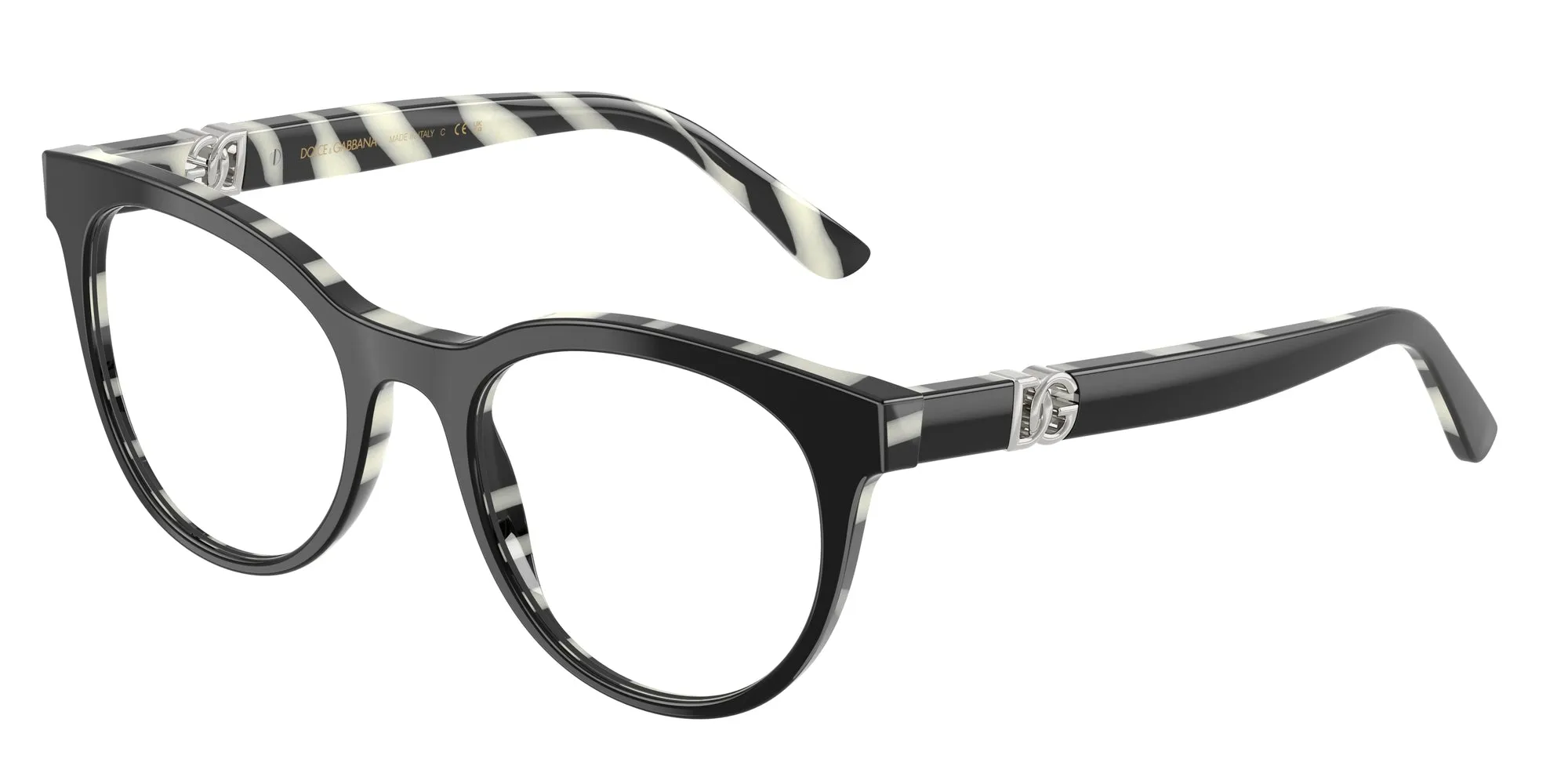 Dolce & Gabbana DG3399 3372 Montature da vista Acetato Nero Trasparente Pantos Normale - immagine 1