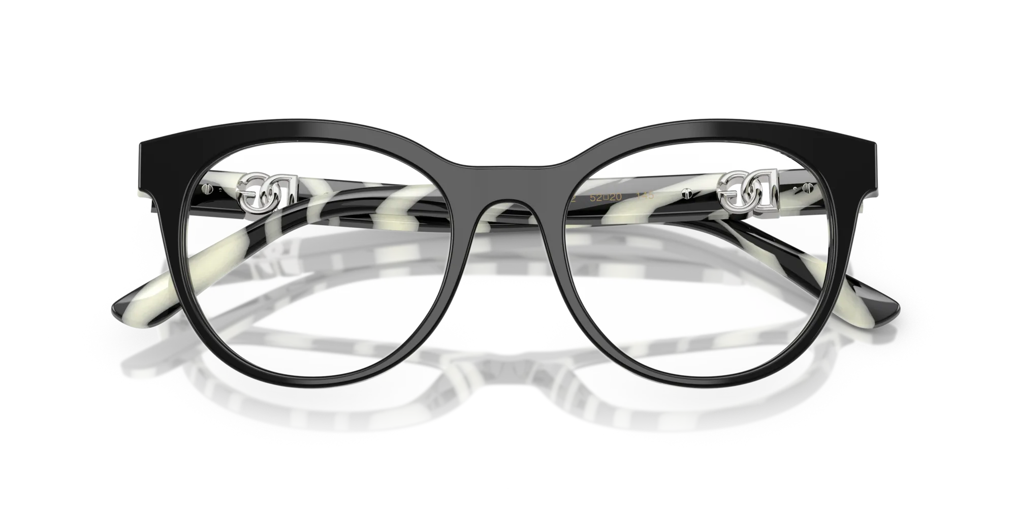 Dolce & Gabbana DG3399 3372 Montature da vista Acetato Nero Trasparente Pantos Normale - immagine 2