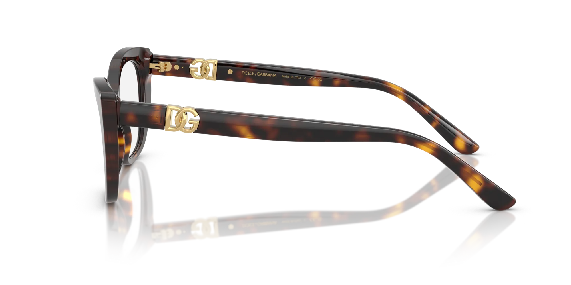 Dolce & Gabbana DG3398 502 Montature da vista Acetato Tartaruga Trasparente Cat Eye Normale - immagine 4