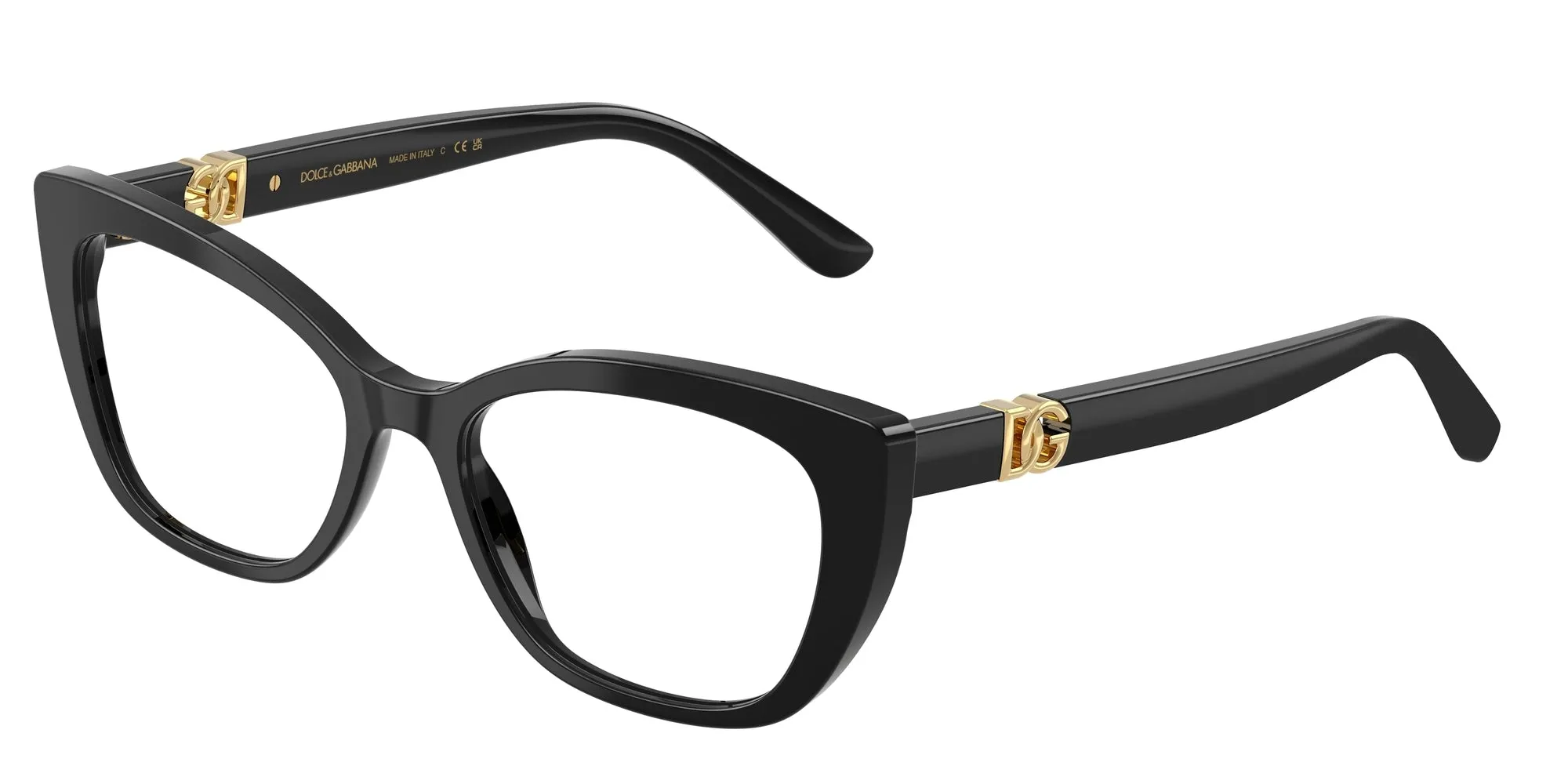 Dolce & Gabbana DG3398 501 Montature da vista Acetato Nero Cat Eye Normale - immagine 1