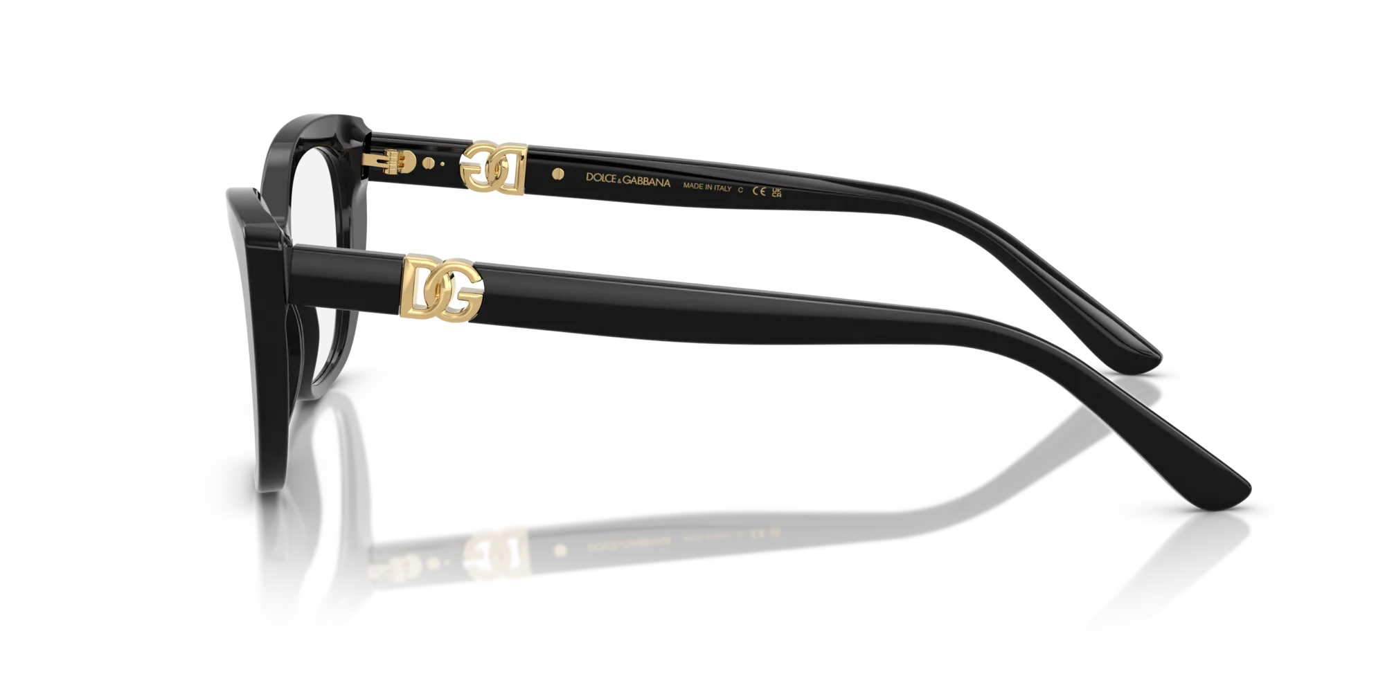 Dolce & Gabbana DG3398 501 Montature da vista Acetato Nero Cat Eye Normale - immagine 4
