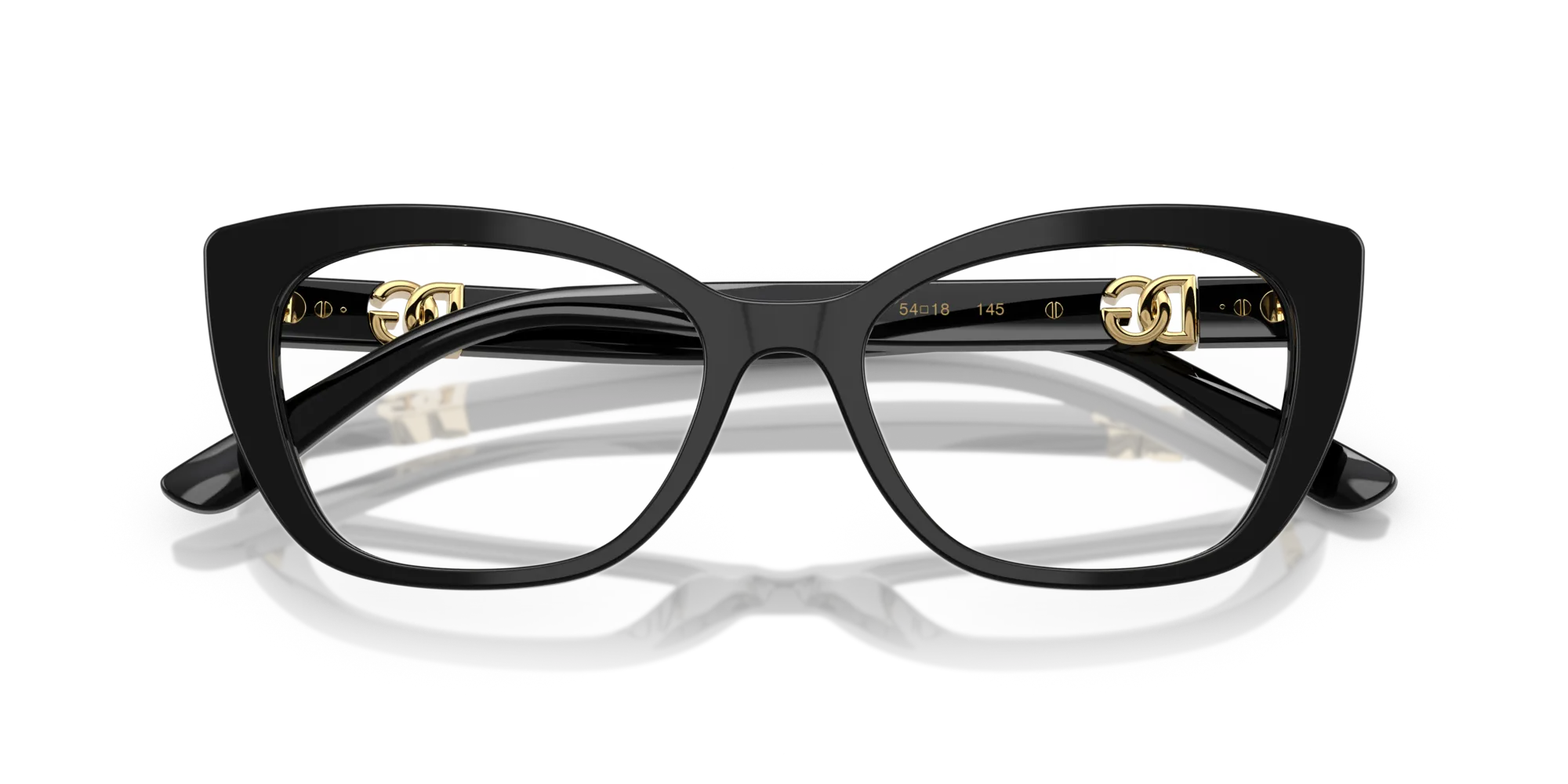 Dolce & Gabbana DG3398 501 Montature da vista Acetato Nero Cat Eye Normale - immagine 2