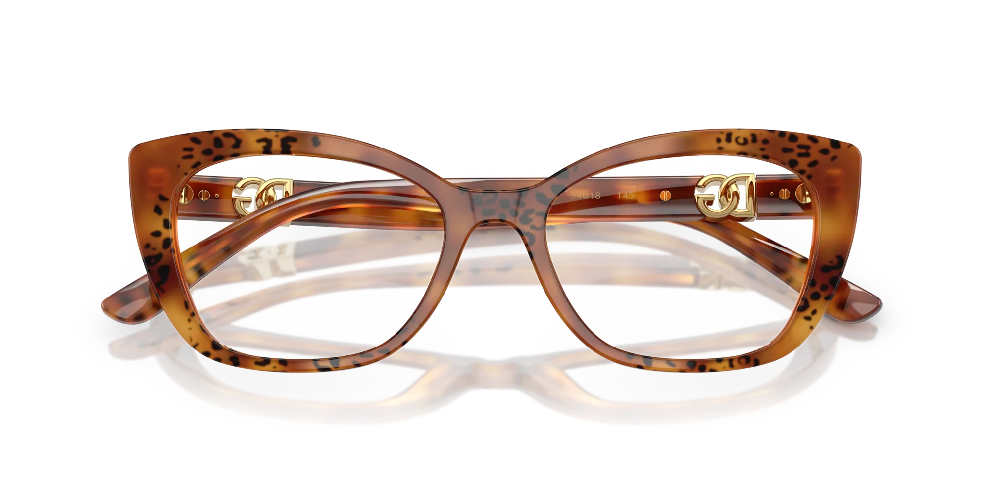 Dolce & Gabbana DG3398 3380 Montature da vista Acetato Tartaruga Trasparente Cat Eye Normale - immagine 2
