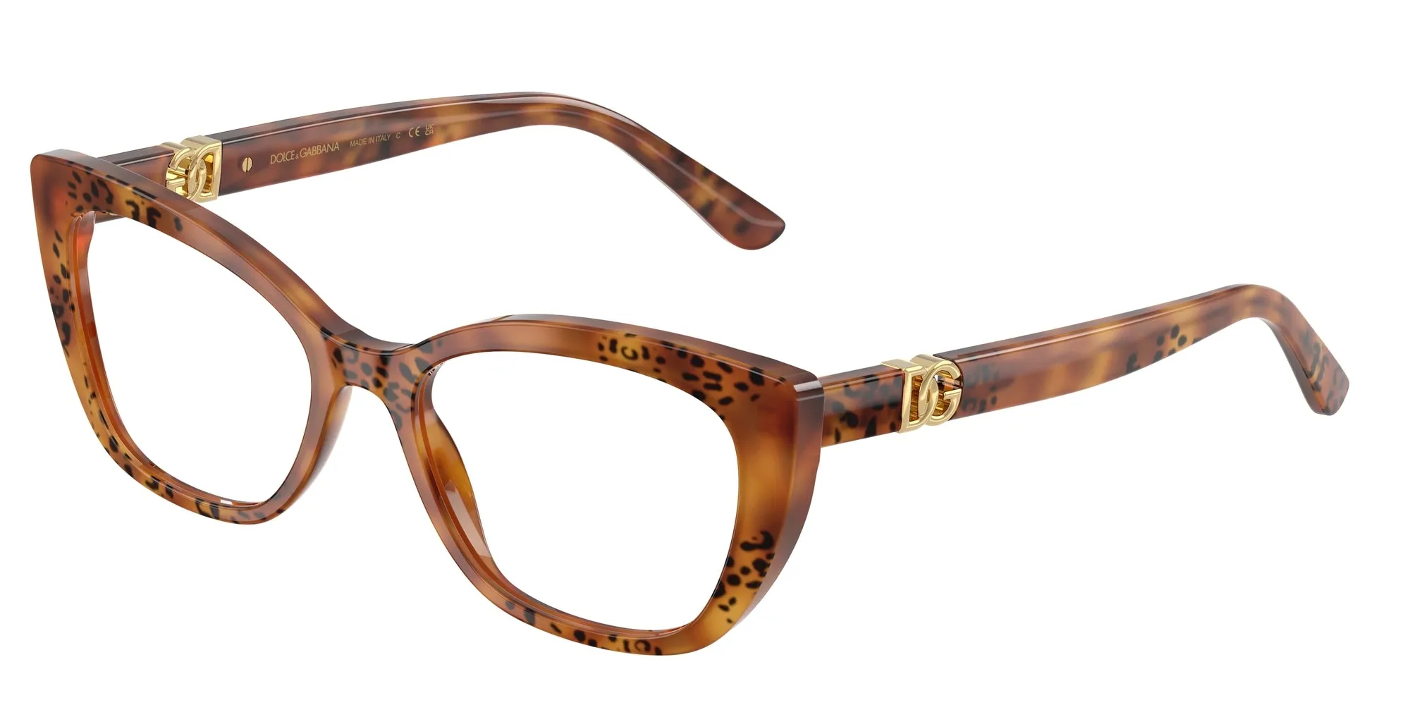 Dolce & Gabbana DG3398 3380 Montature da vista Acetato Tartaruga Trasparente Cat Eye Normale - immagine 1