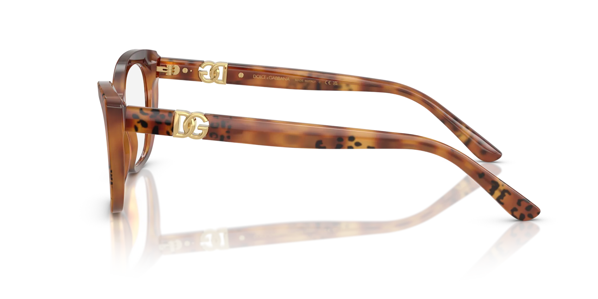 Dolce & Gabbana DG3398 3380 Montature da vista Acetato Tartaruga Trasparente Cat Eye Normale - immagine 4