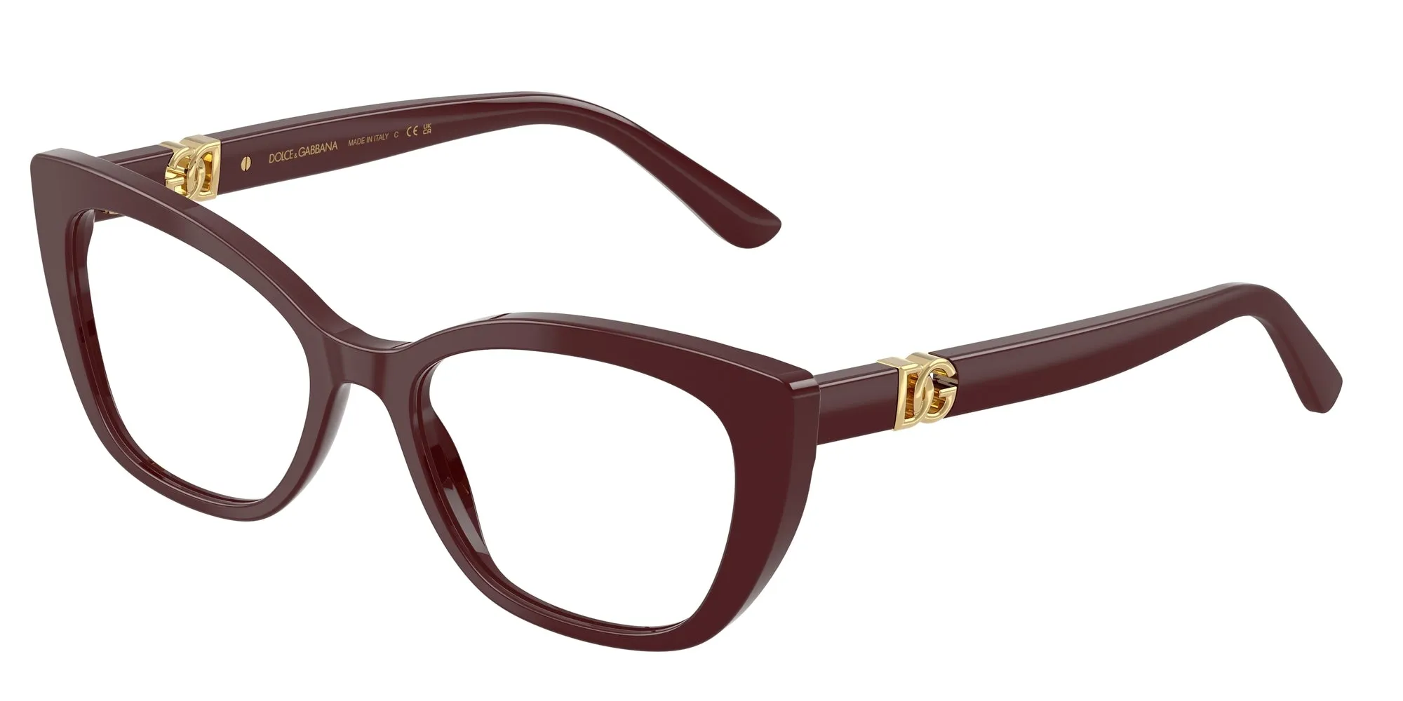 Dolce & Gabbana DG3398 3091 Montature da vista Acetato Rosso Cat Eye Normale - immagine 1